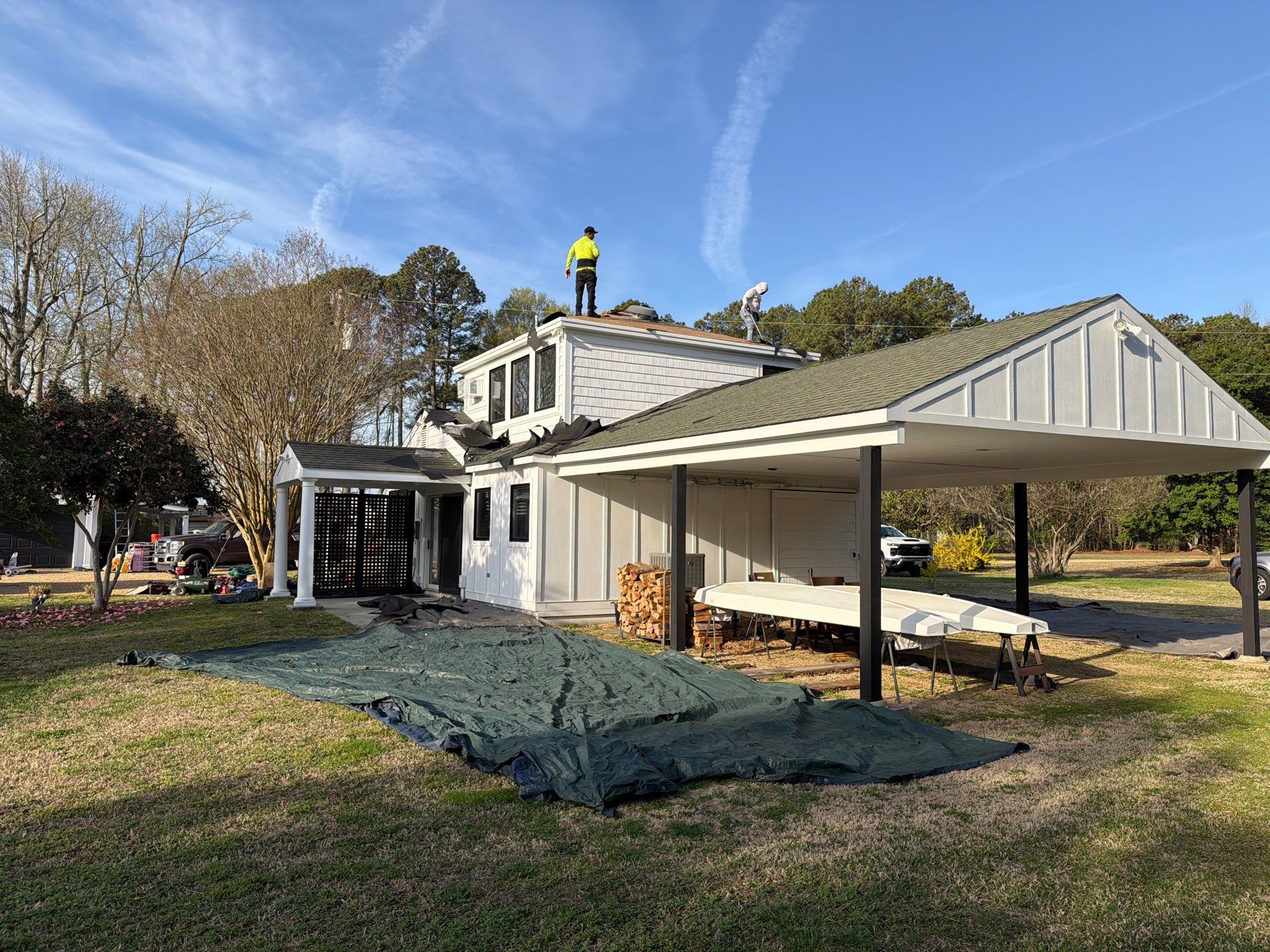 Roof Replacement in White Stone by Cade Construction