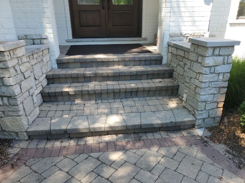 Brick paver clean, sand and seal.  using Surebond SB-1300 by Northern Power Washing LLC.