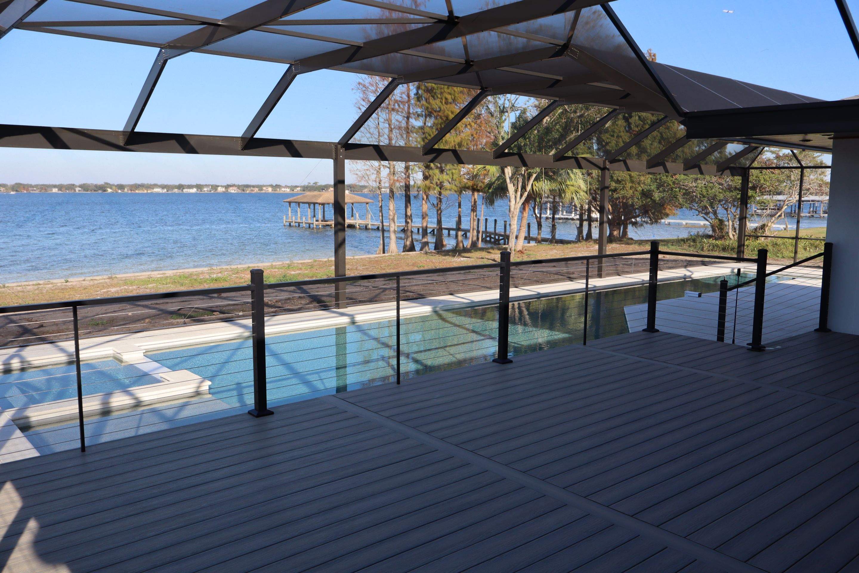 New composite deck 30'w x 16'd by Orlando pergolas 