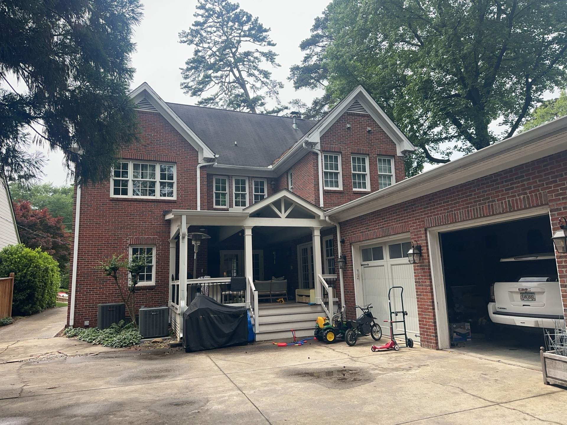 Atlanta, GA Brick Limewash, Rotted Wood Replacement, and Gutter Install by Nelson Exteriors