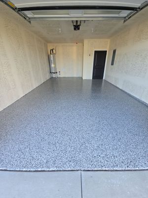 Domino 1/4-Inch Chip Garage Floor Coating in Coeur d'Alene