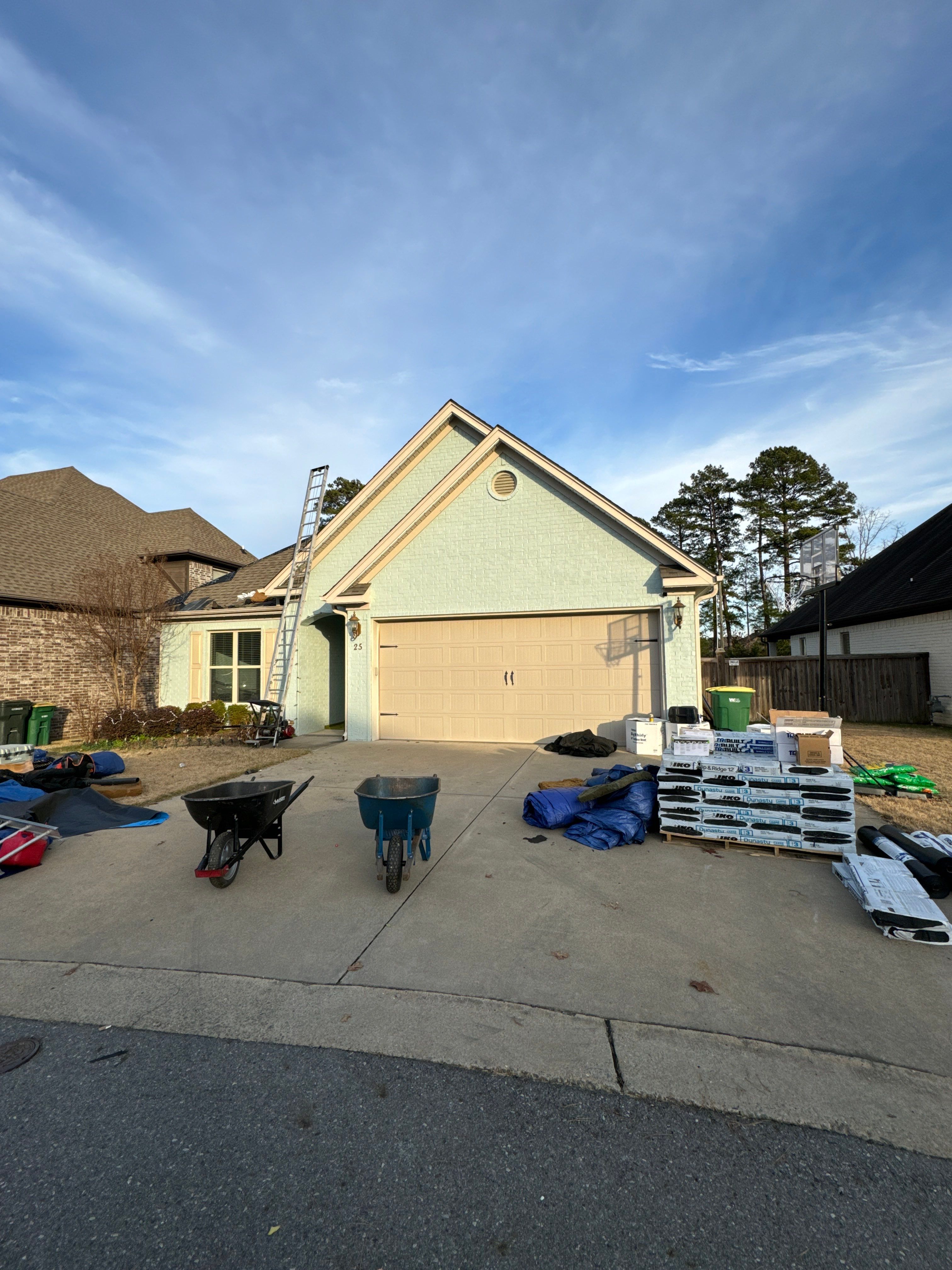 Residential Roofing Installation using IKO Nordic Atlantic Blue by Ringer Roofing, LLC.