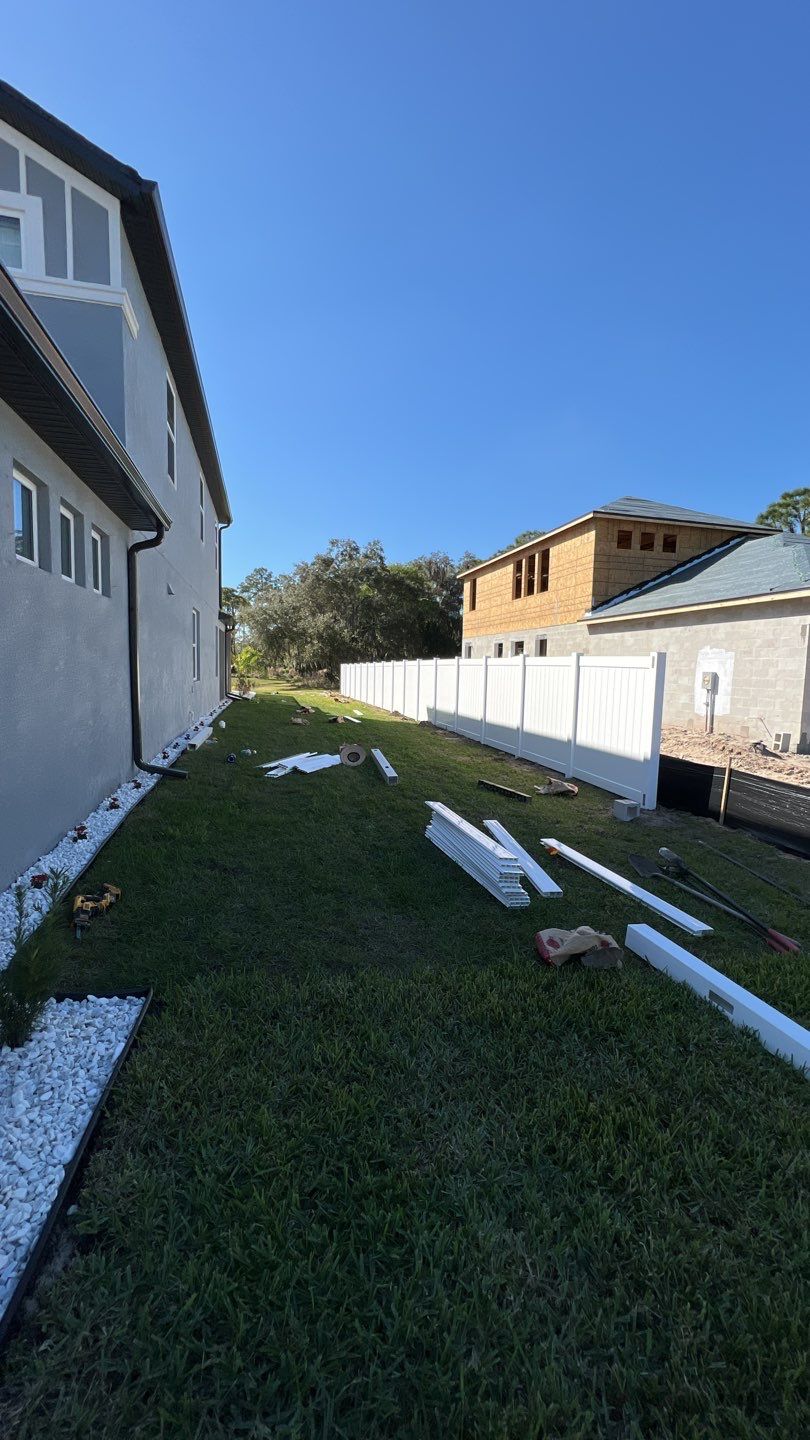 Sarasota, FL 6ft. Tall White Vinyl Privacy Fence & 3 Rail Aluminum Fence by Asap fence and gates, LLC