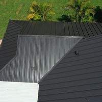 24ga 1.5" Mechanical Seam Dark Bronze by Total Roofing System The Metal Roof Experts