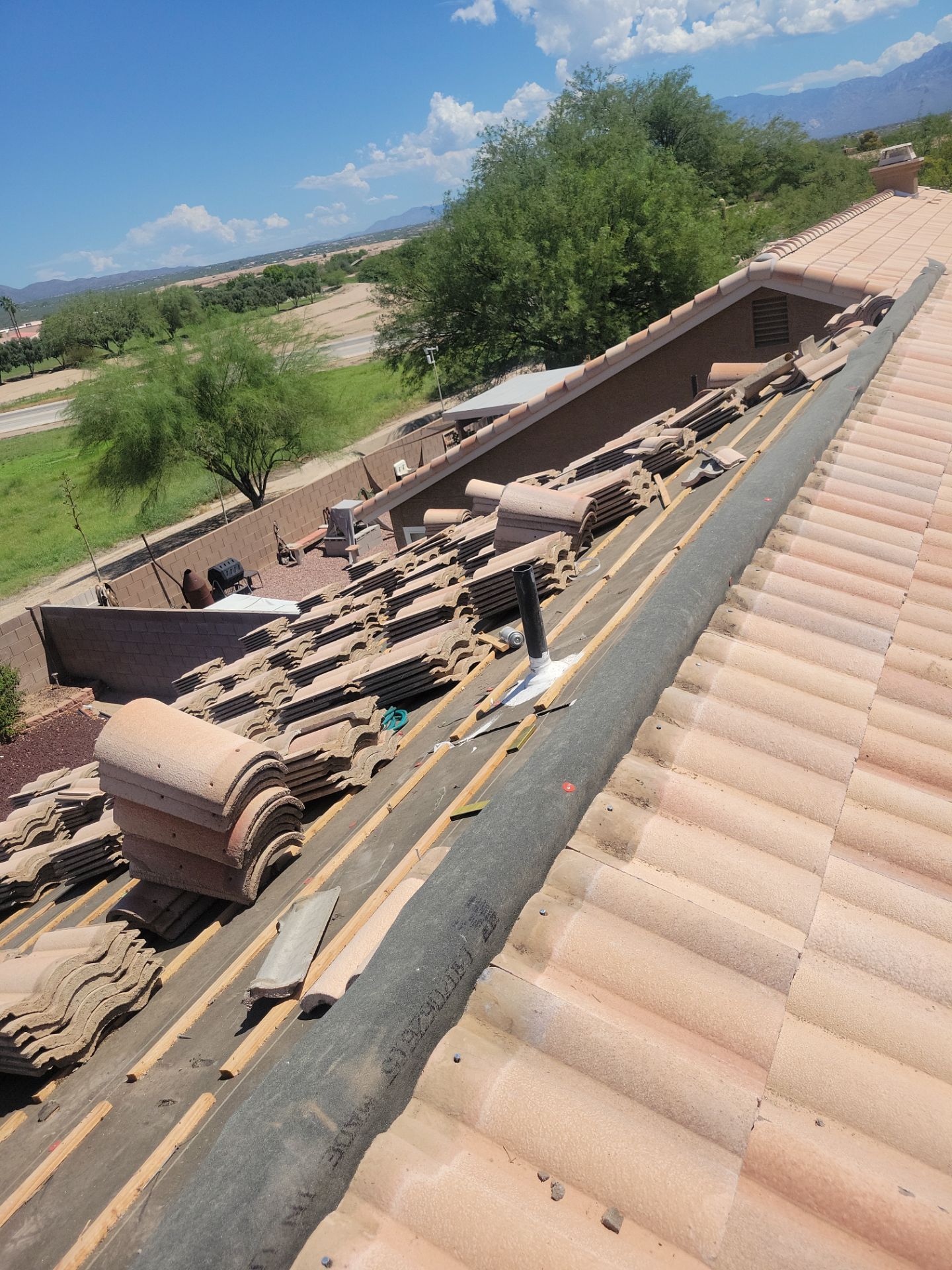 Concrete Tile Roof Repair and Underlayment Replacement in Marana by West Coast Roofing AZ