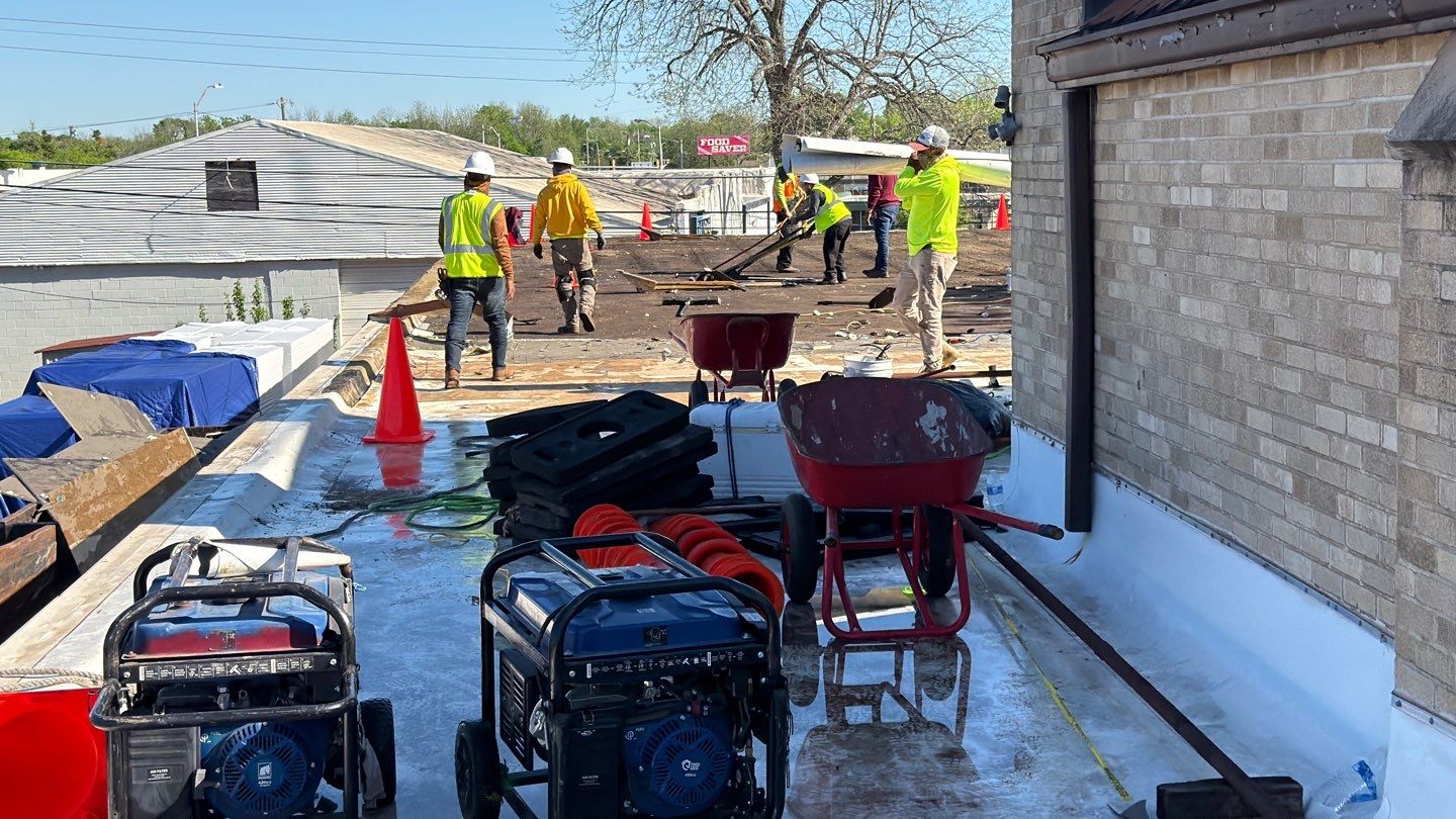 Commercial TPO Roof Replacement in Ardmore for McLish Church by BANA Roofing and Solar Supply