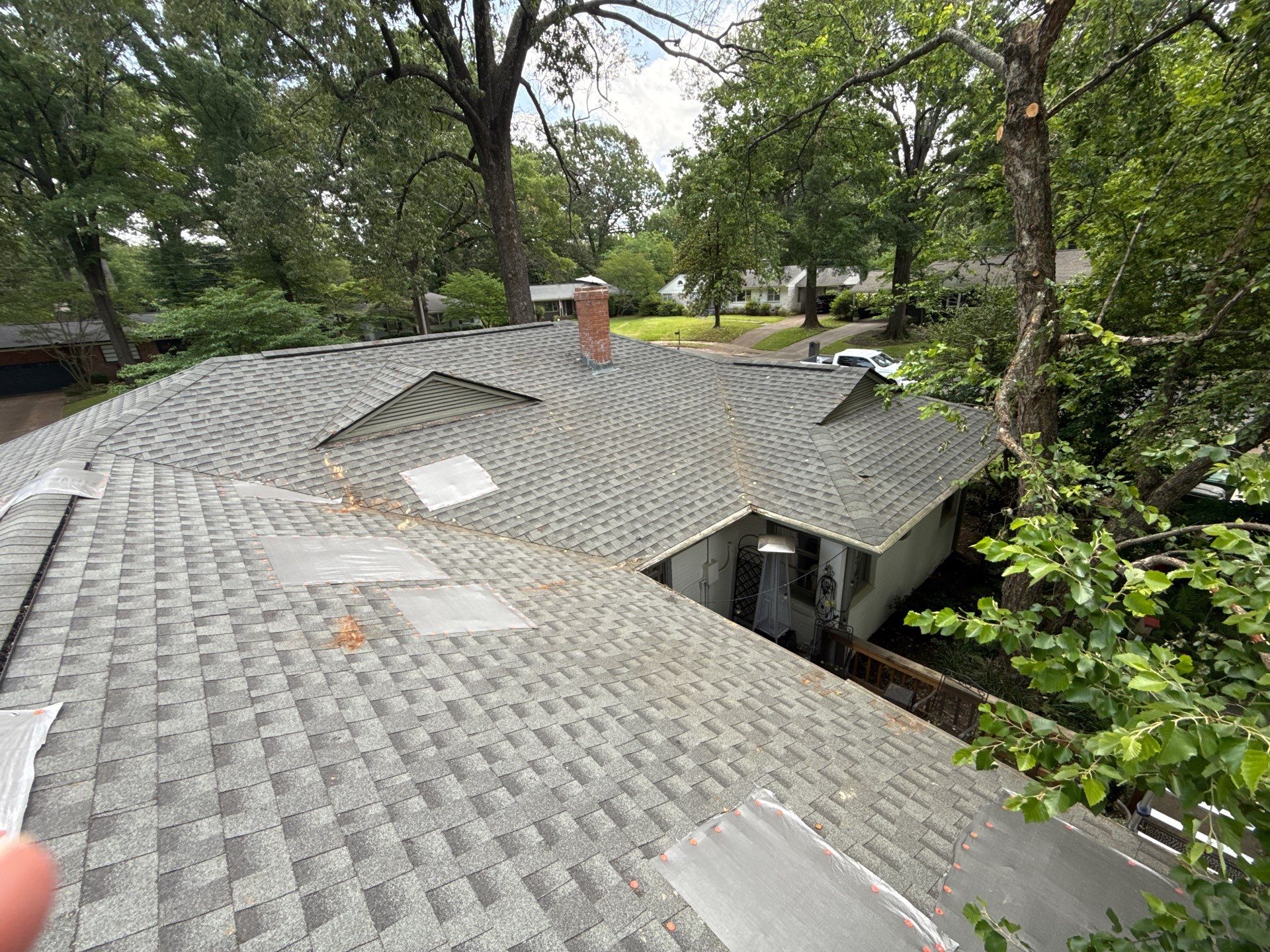 Tree Damage Restoration and Asphalt Shingle Roof Replacement in Memphis by Revival Roofing Services