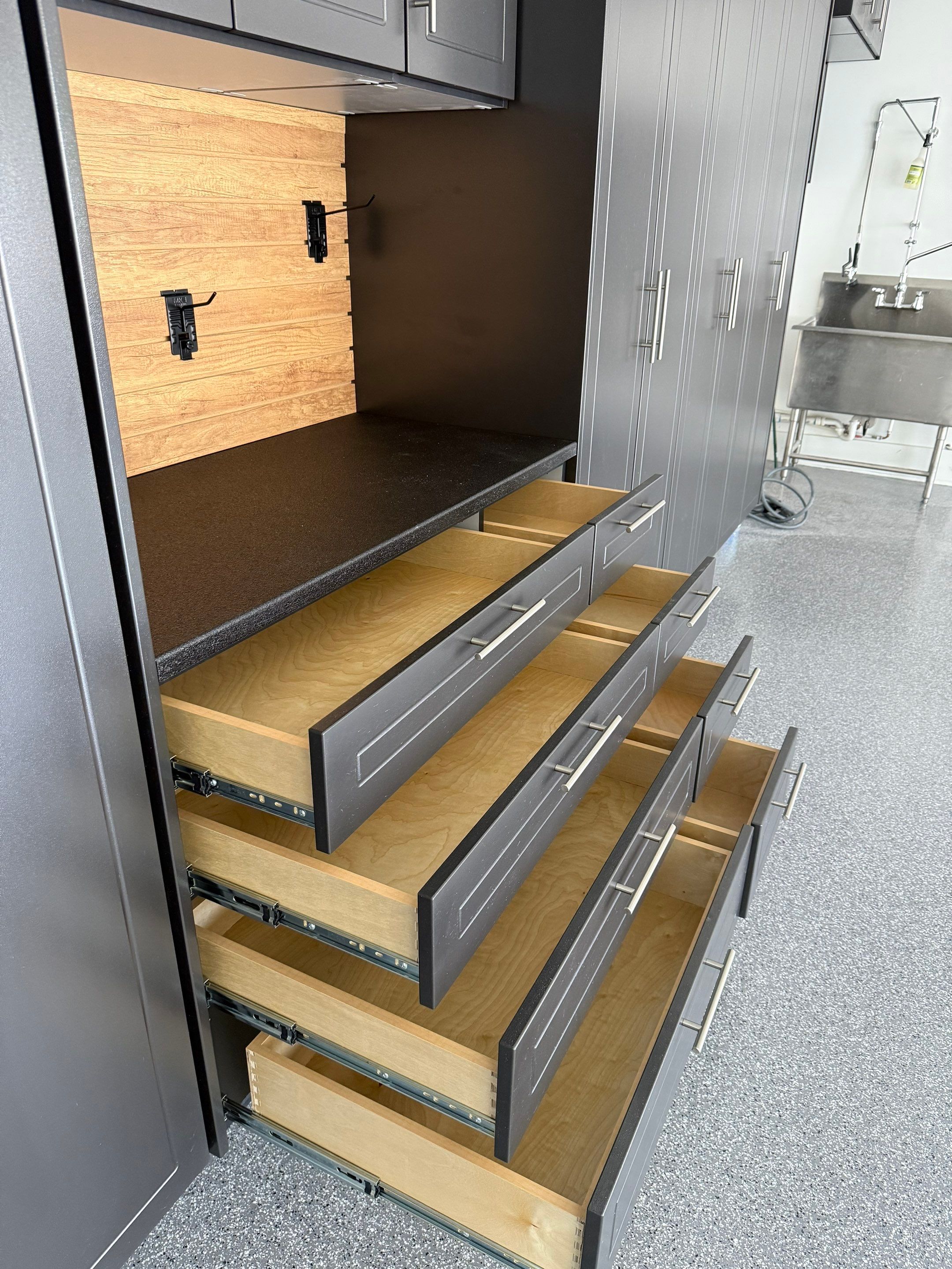 Custom Cabinet Installation in Mission Hills by Banner Garage