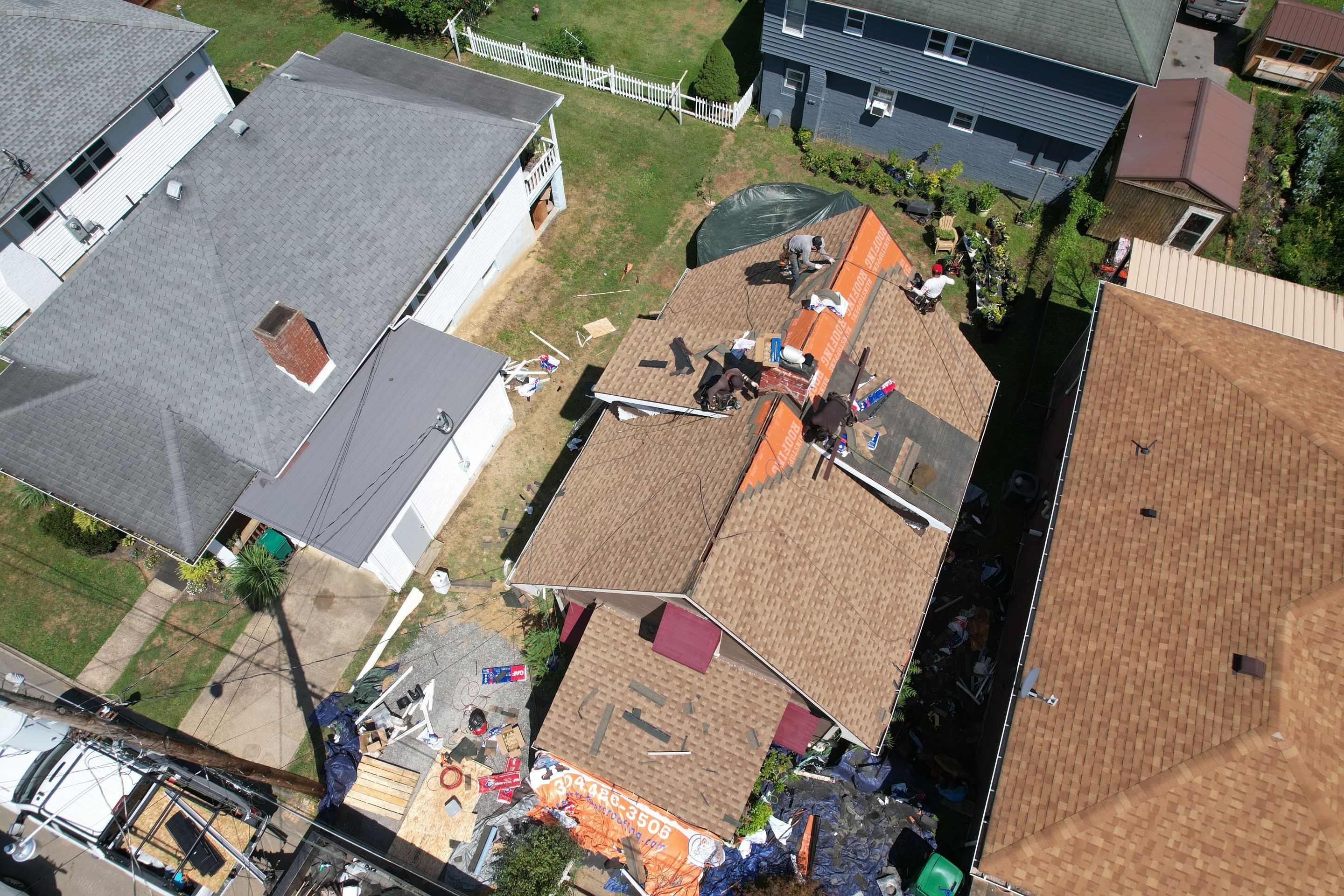 Residential Roofing Installation using GAF Timberline HDZ Shakewood by Rainstoppers Roofing