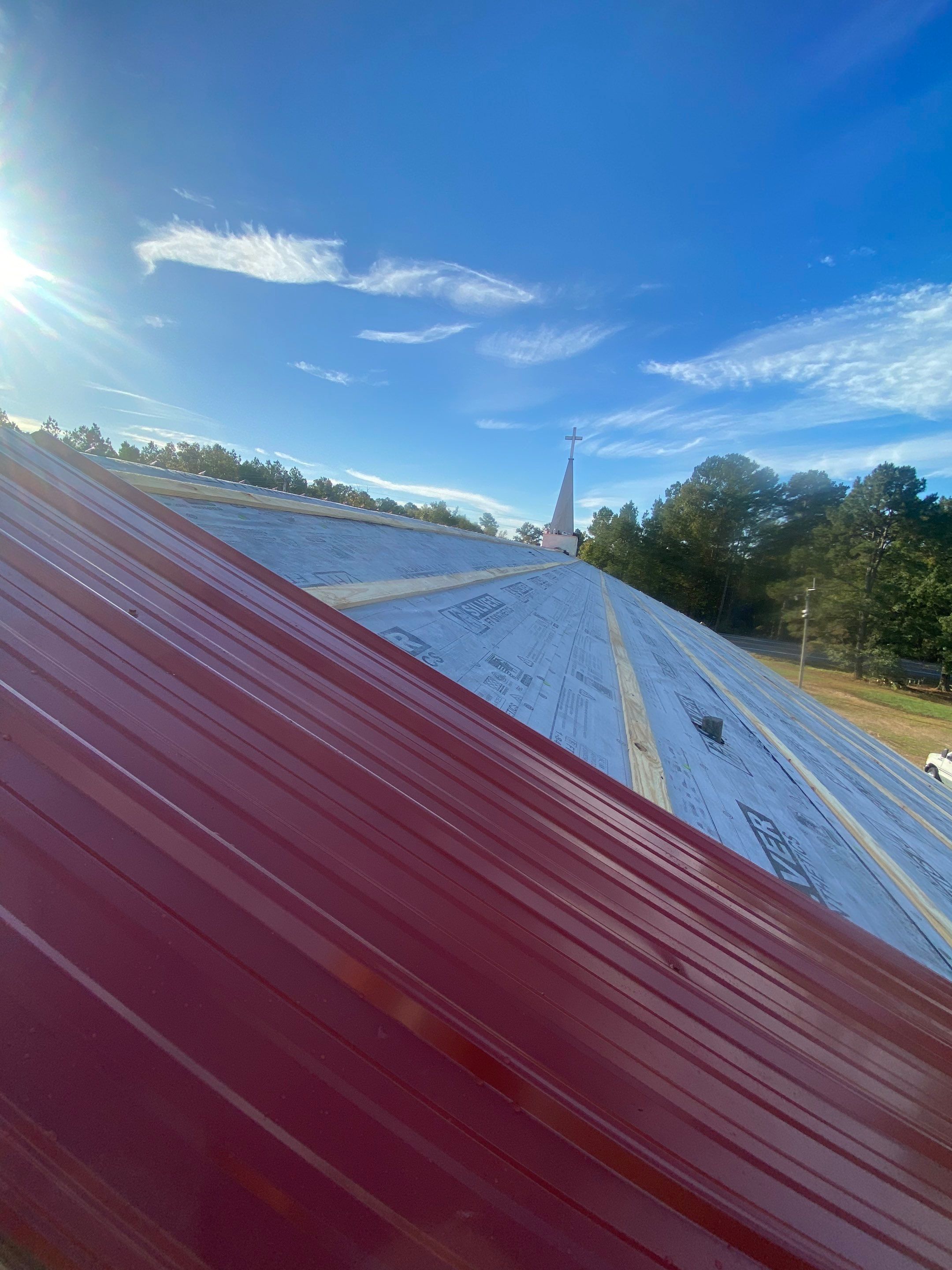 Residential Metal Roof Replacement using Reed's Metals: 26 GA. Colored Residential Metal Panels (Barn Red) by Hostetler Roofing