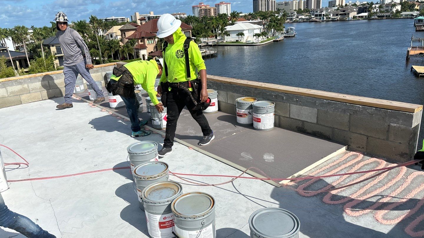 Residential Install of Flat TPO by International Roofing