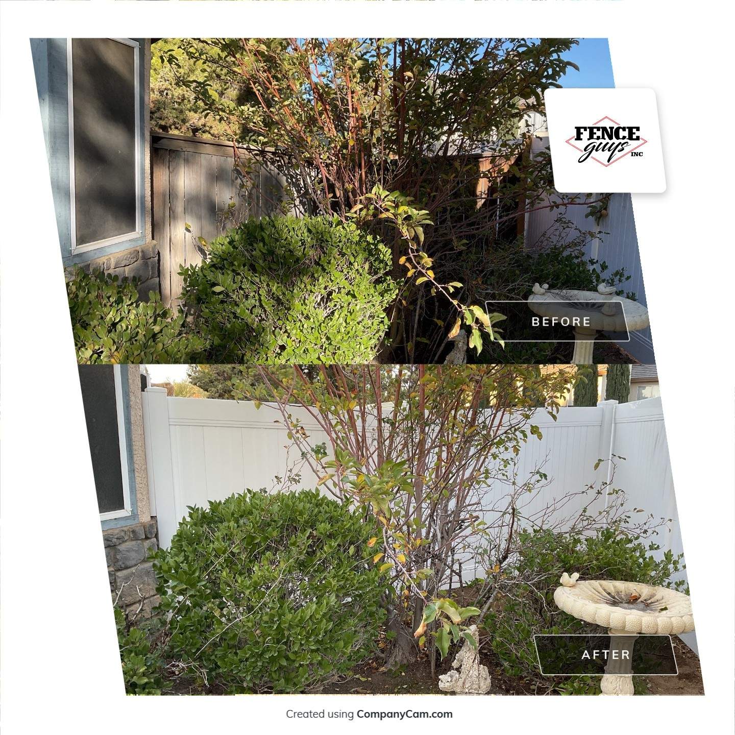 Fence Installation using Vinyl by Fence Guys Inc.