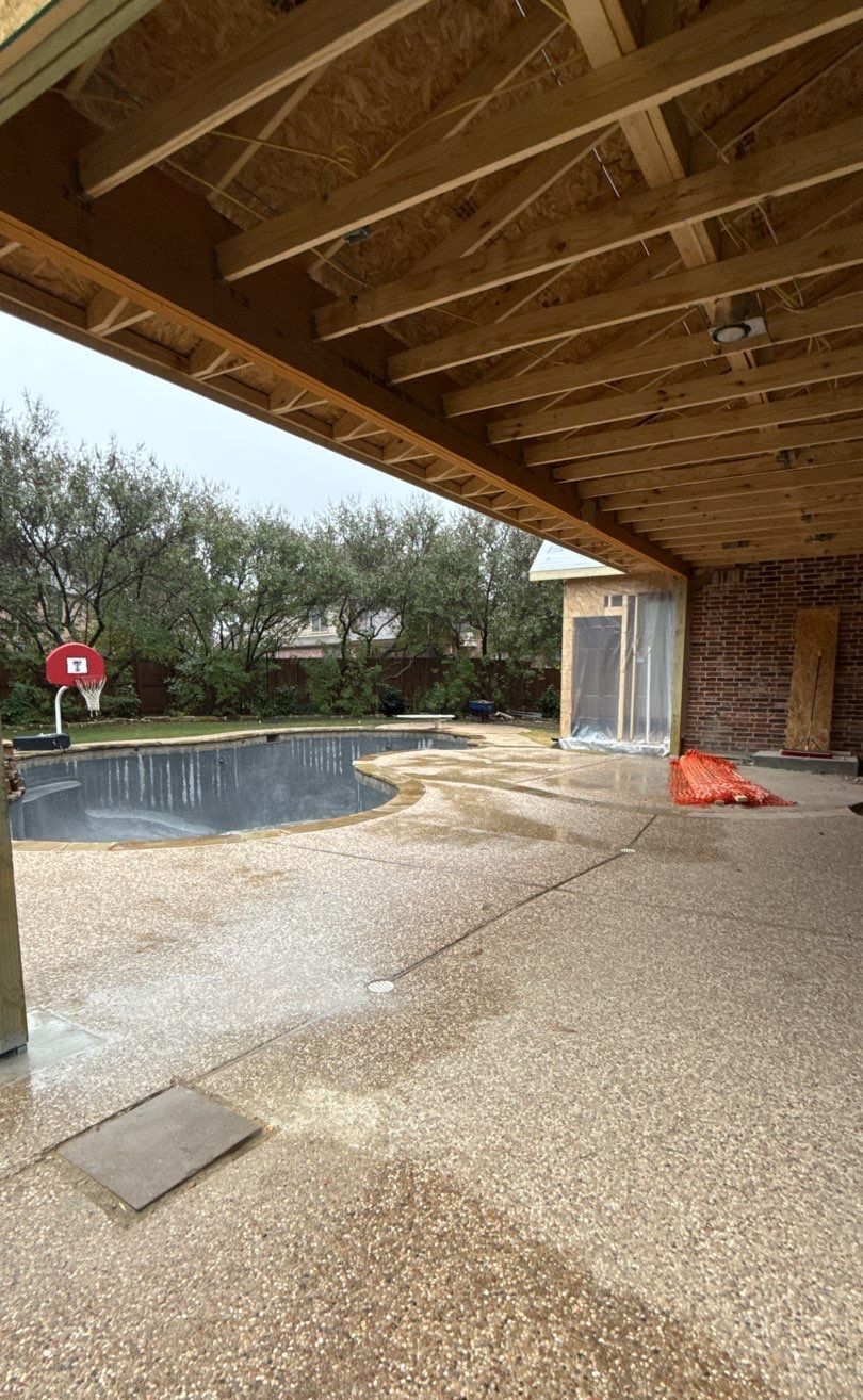 Patio & Pool bath addition by SLM General Contractors & Roofing