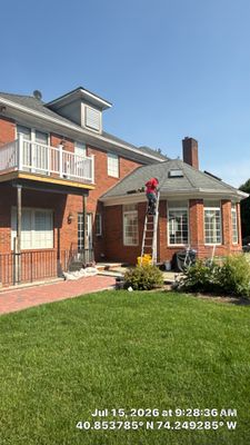 Soffit and Fascia Board Repair, Seamless Gutter Install Project in North Caldwell, New Jersey