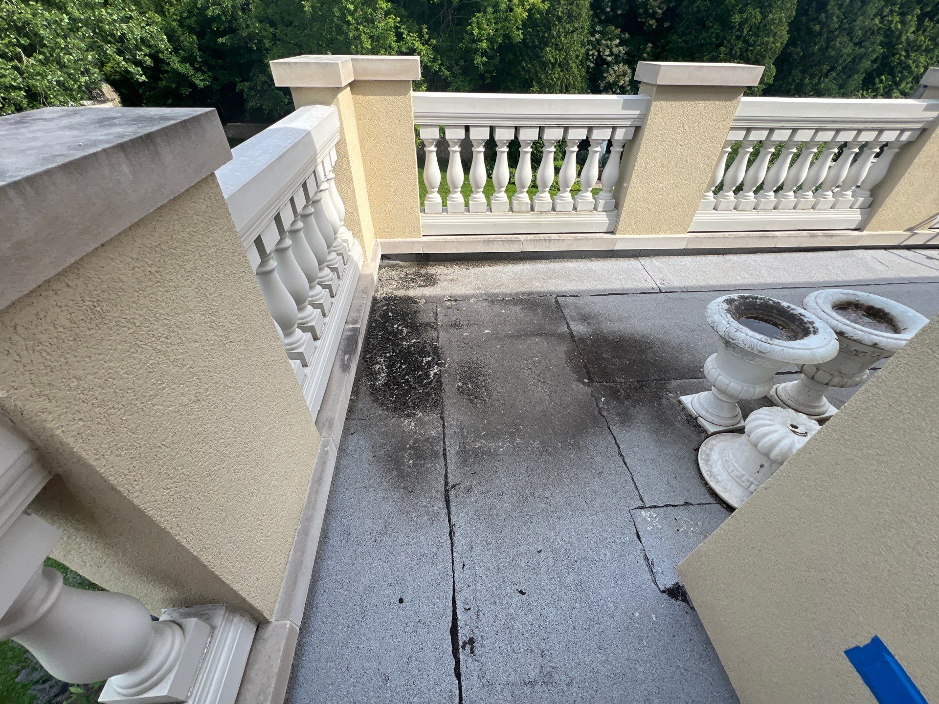 concrete cleaning using Algaecide, soft wash soap by Northern Power Washing LLC.
