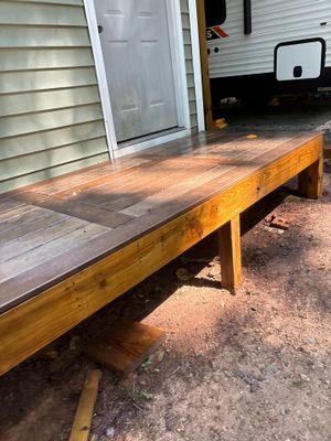 Deck using Wood Sealant and Concrete Using Concrete Sealant