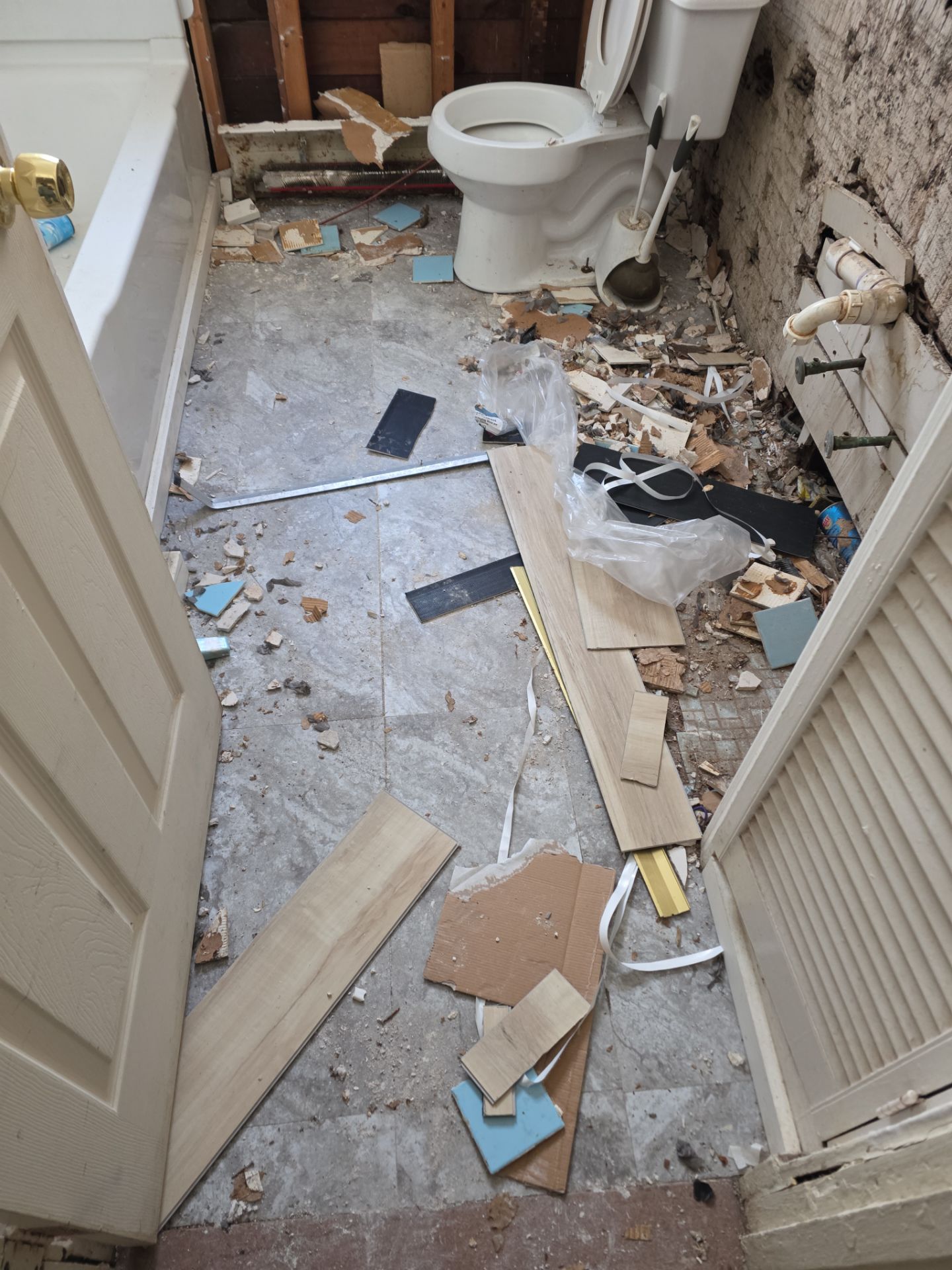 Interior Renovation in Progress at a Multi-Story New Haven Home by Diamond Image LLC