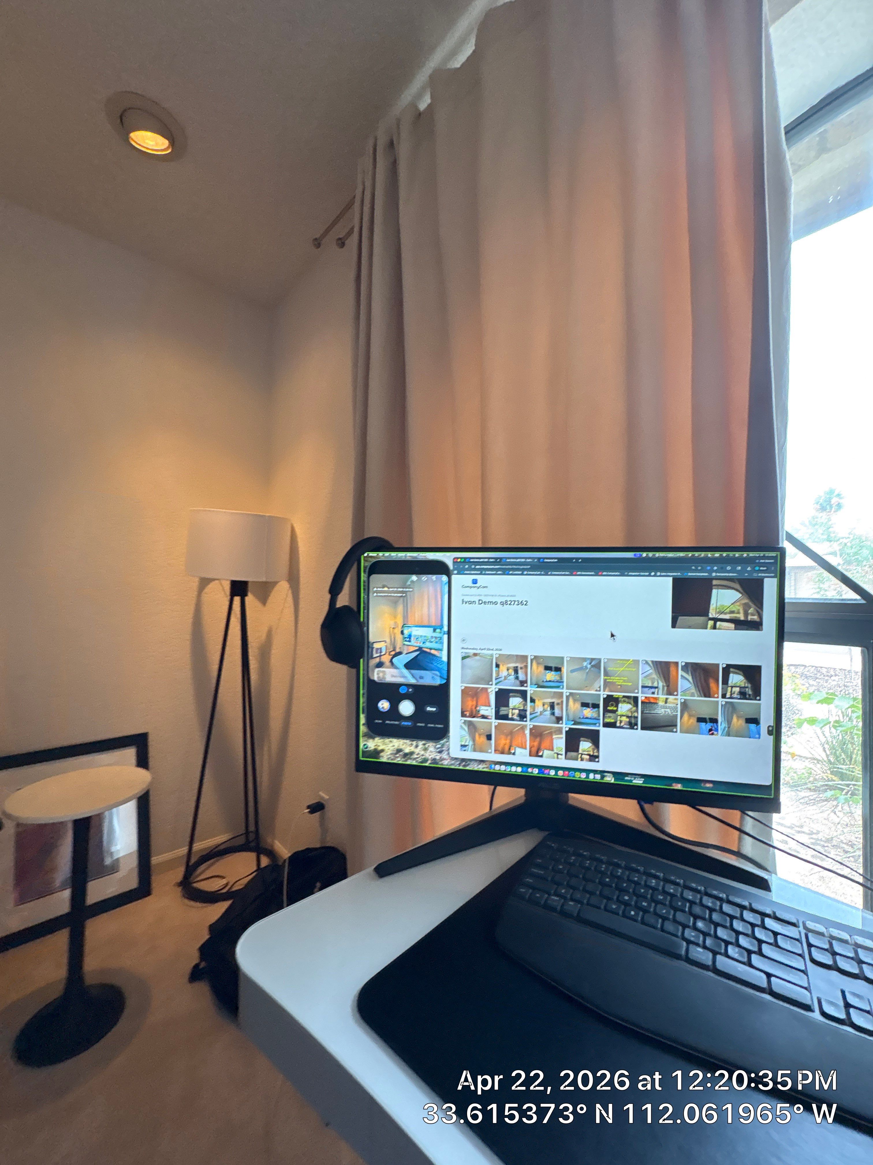 Custom Home Office Setup and Media Wall in Phoenix by CompanyCam Sales Demo