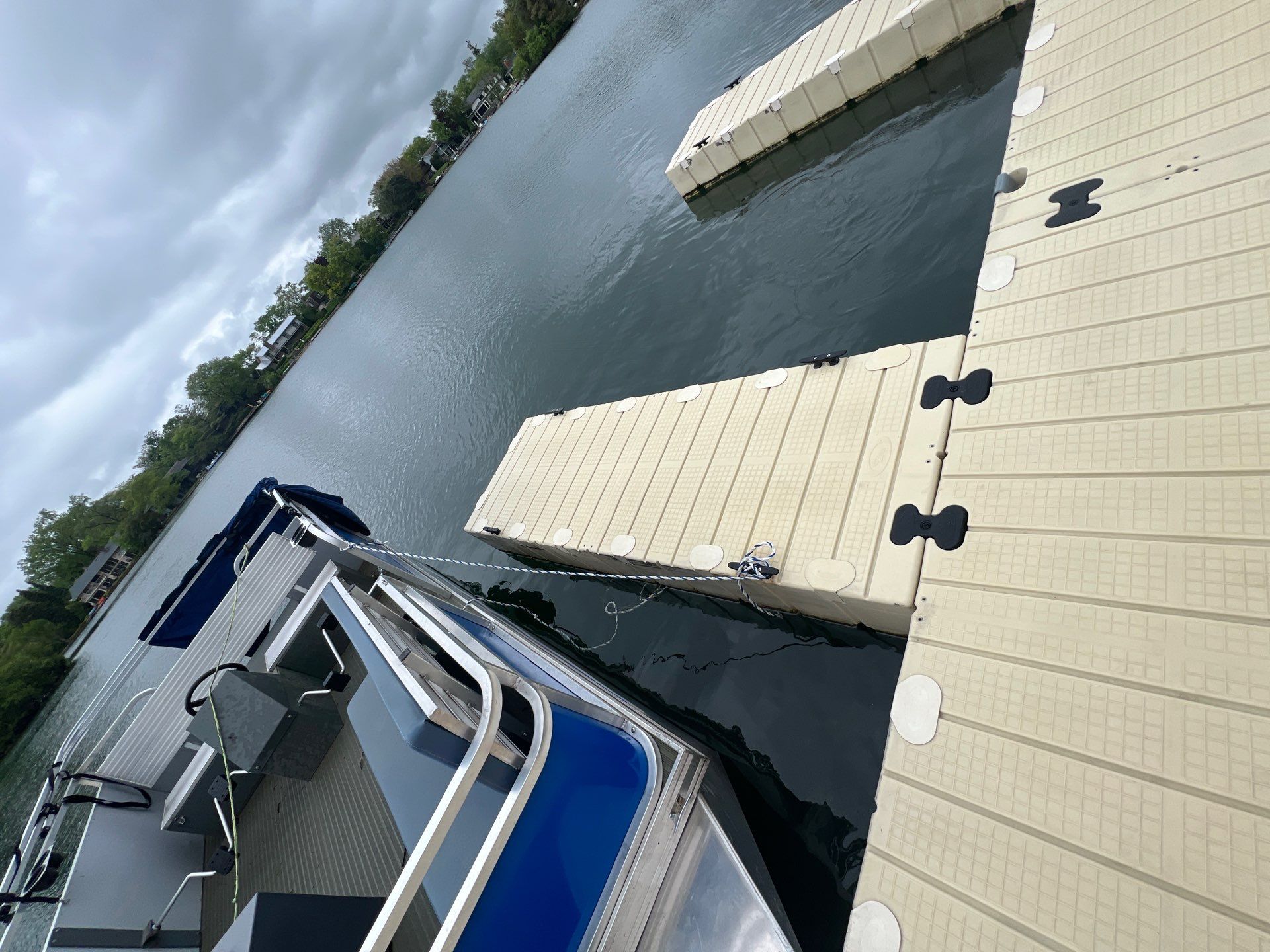 Power washing of floating dock by Northern Power Washing LLC.