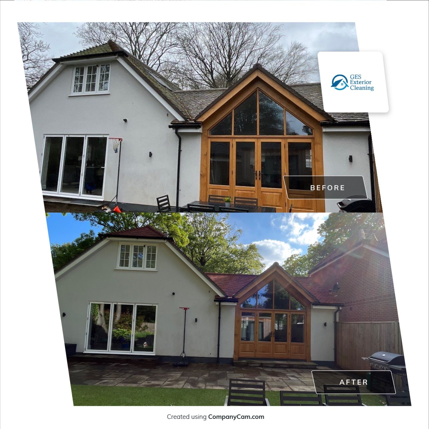 Roof Clean - Biocide Treatment using Honda 15lpm Low Pressure Washing Machine by Ges Exterior Cleaning ltd