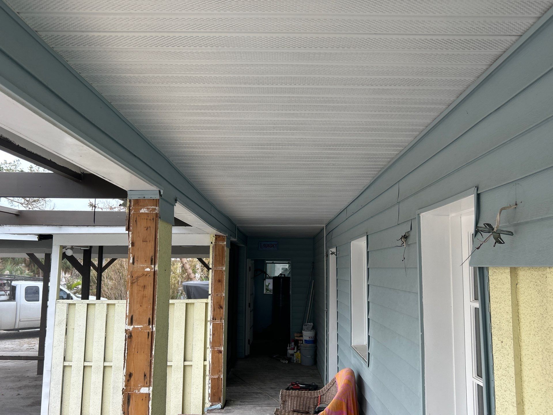 White Soffit and Fascia Upgrade in Longboat Key FL by Gutter Professors