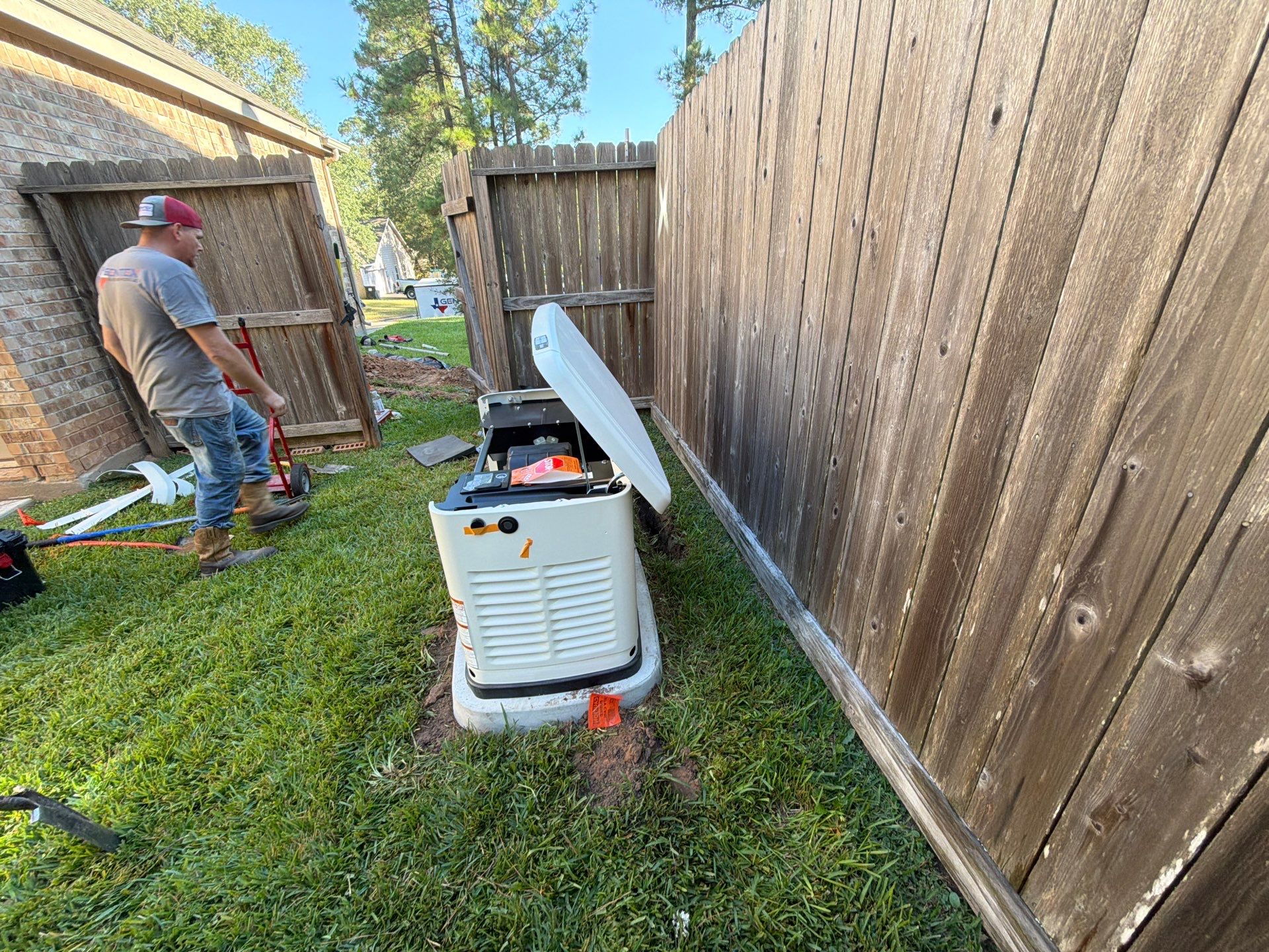Generac Standby Generator Installation in Willis, Texas by GenTex Elite Services