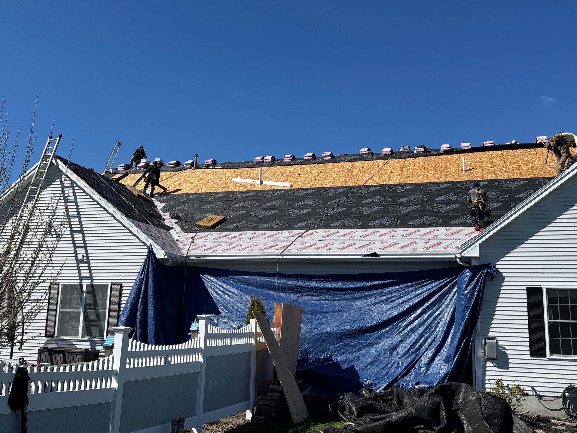 Commercial Roof Replacement in Stratham, NH for Multifamily Townhome Complex by Compass exteriors