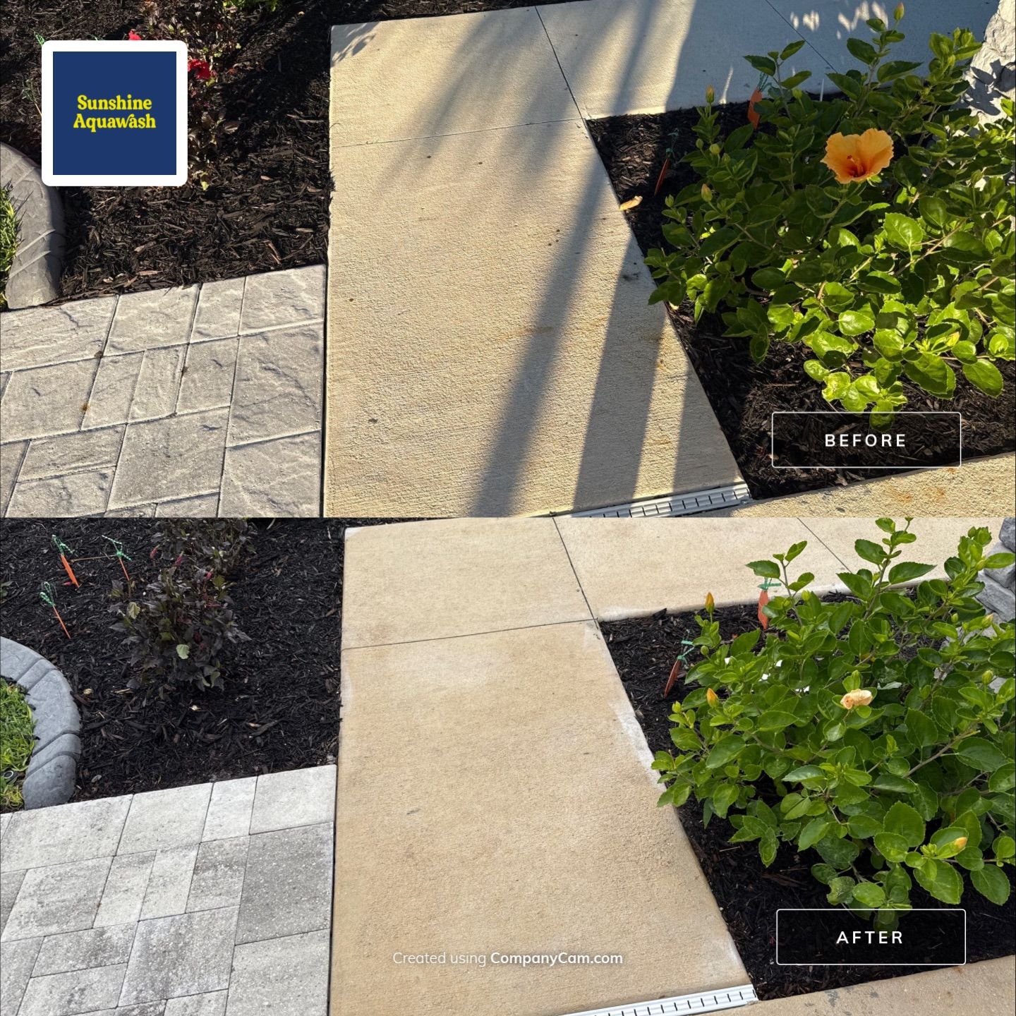 Rust Stain Removal from Concrete Driveway and Pavers in Park East at Azario | Lakewood Ranch, FL by Sunshine AquaWash