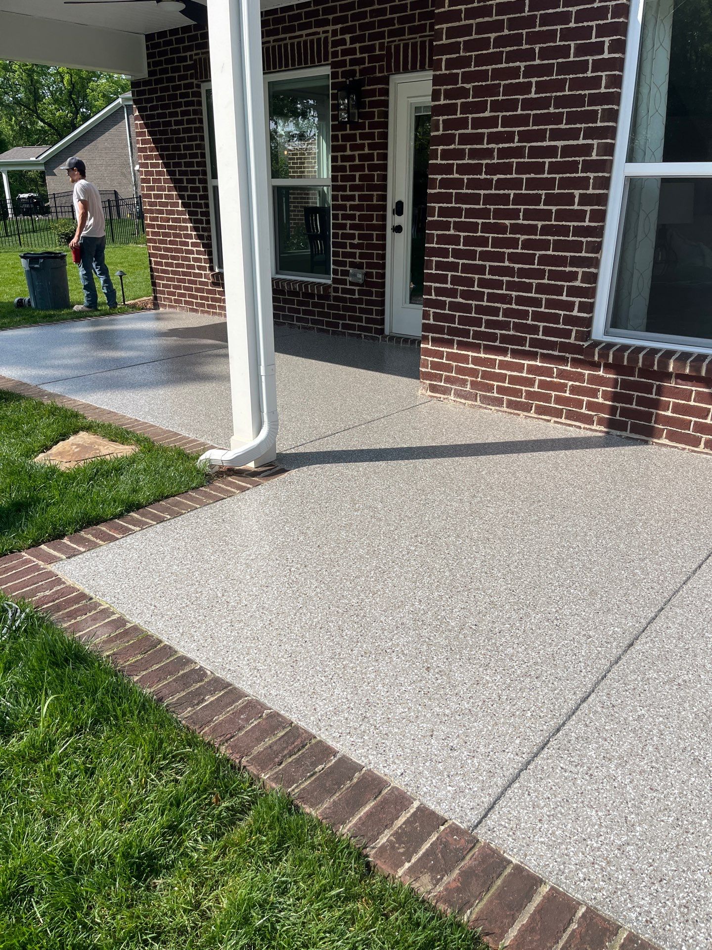 Patio Floor Coating using Creekbed by My Garage Floor Guys