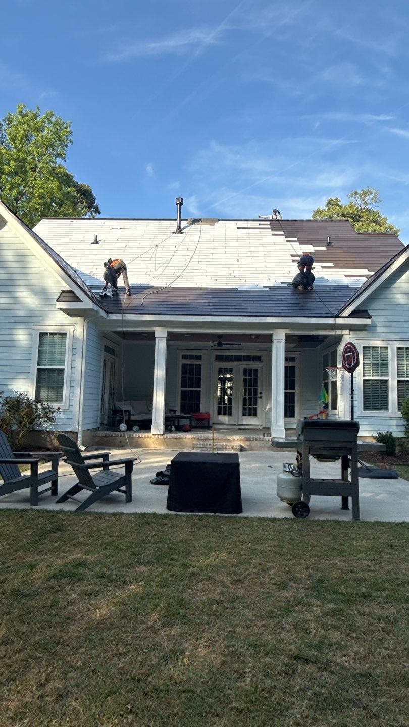 Roof replacement using GAF TimberSteel by American Home Contractors