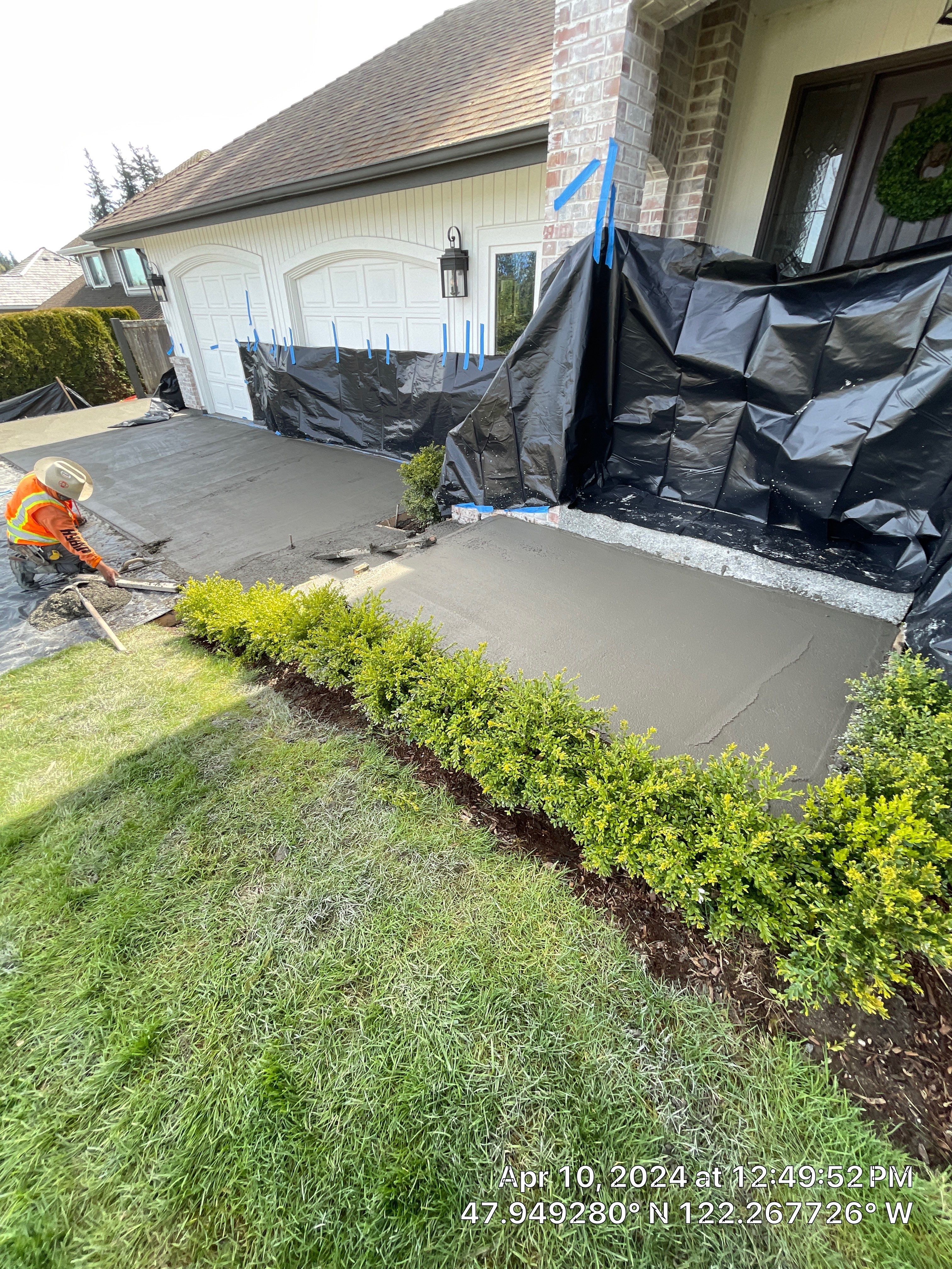 John | Stamped Concrete Driveway Makeover by Jireh Asphalt & Concrete Inc 