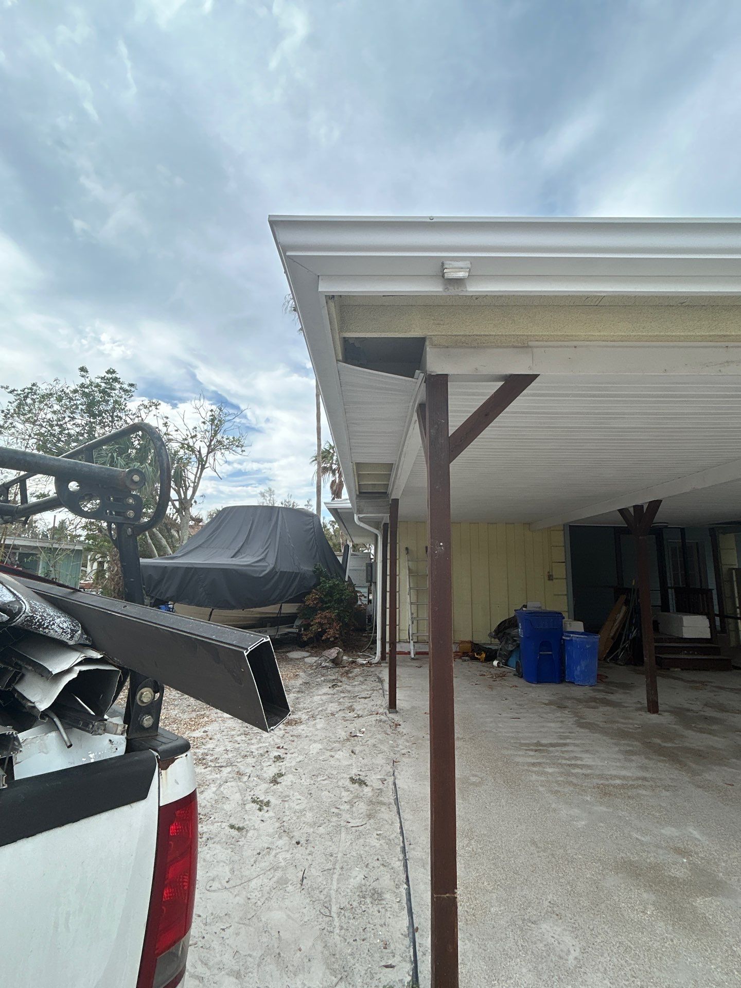 White Soffit and Fascia Upgrade in Longboat Key FL by Gutter Professors