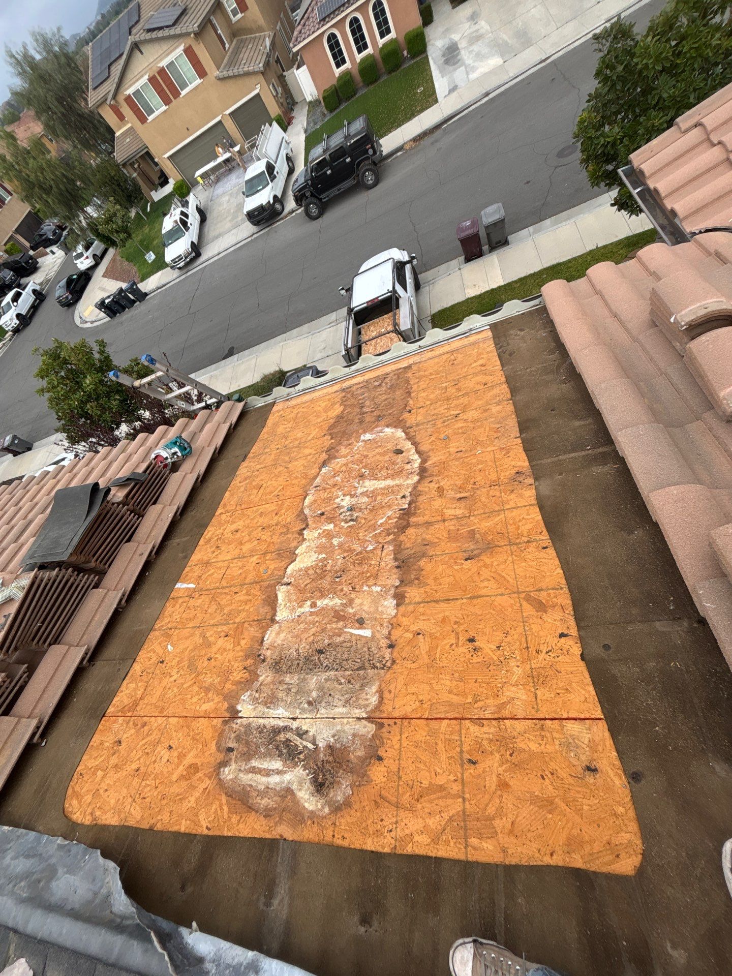 Murrieta Tile Roof Repair with Solar Flashing and Decking Replacement by Zenith Roofing Services