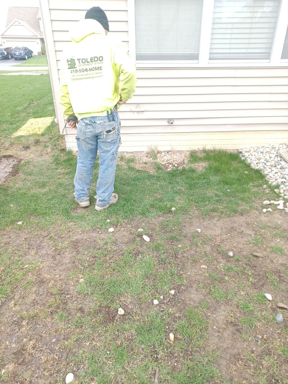 While Steel Egress Window Installation by Toledo Basement Repair