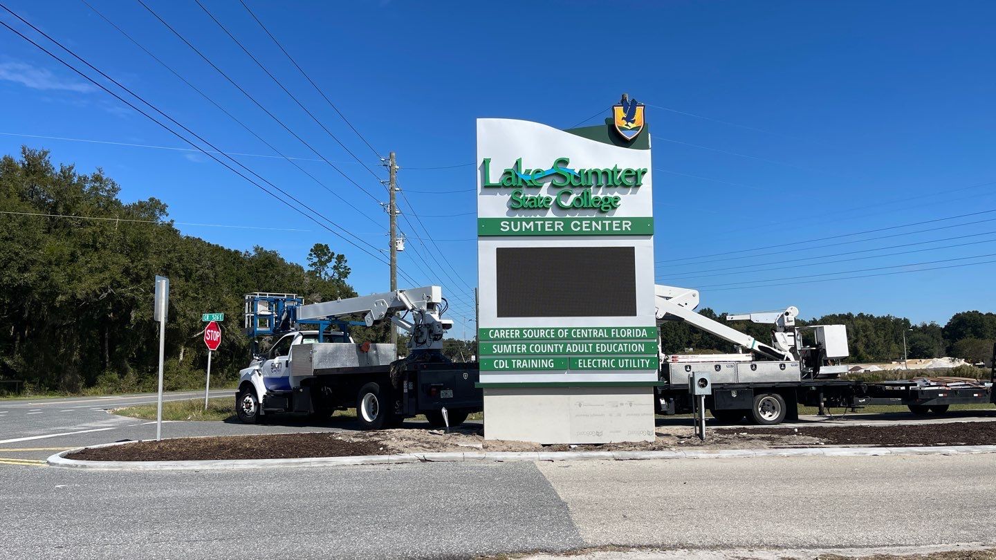 Monument Sign for Lake Sumter State College by SignCrafters