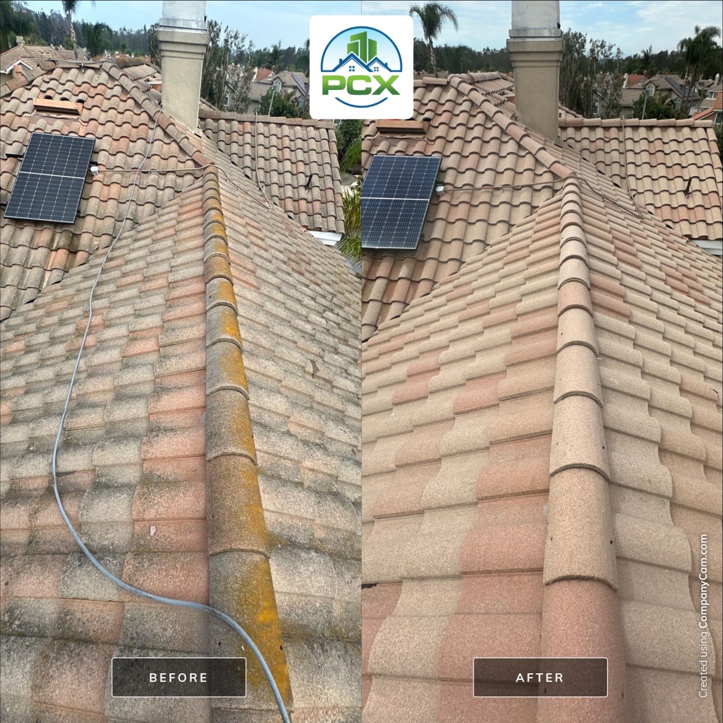 Roof wash and solar cleaning in Orange, CA by Property Cleaning Experts, LLC