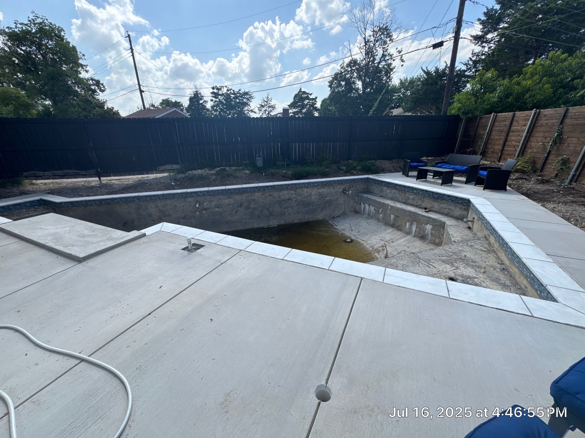 Modern Geometric Pool with Tanning Ledge by Pinnacle Pools and Spas - DFW