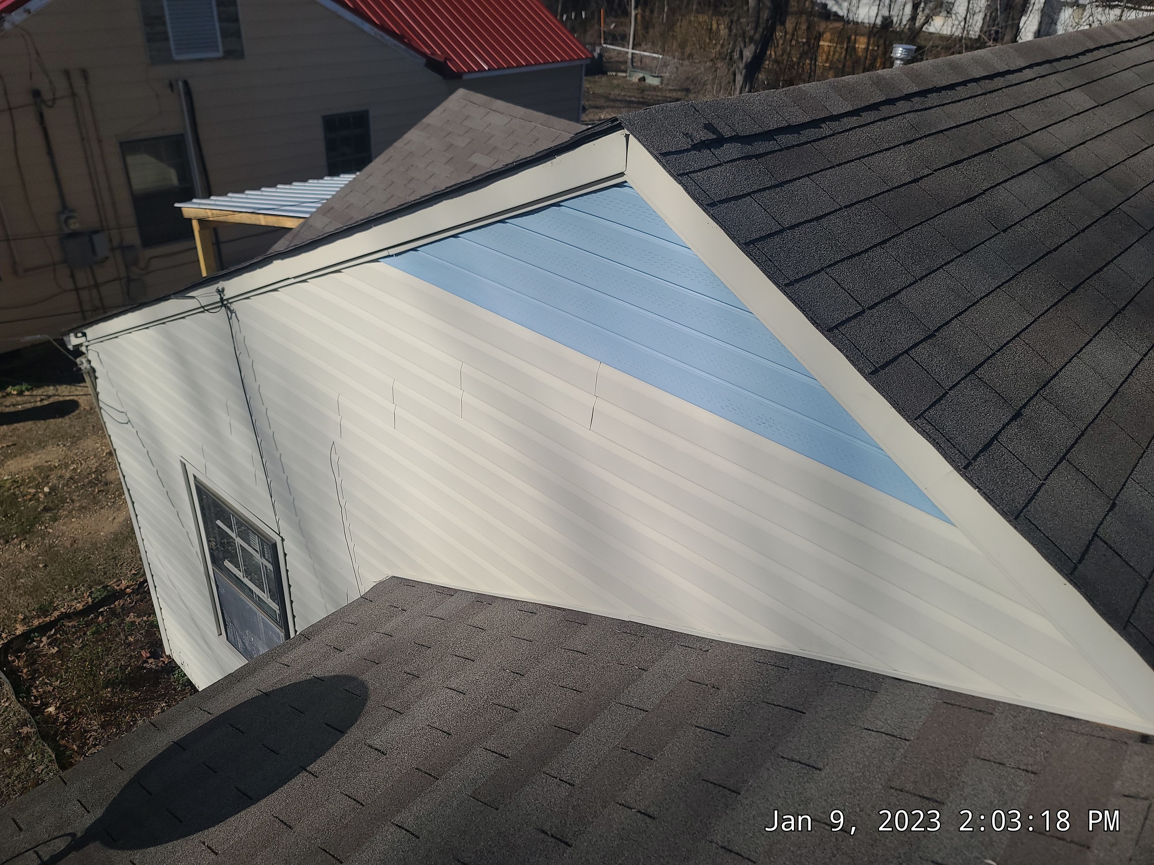 Residential Roofing Installation using 29 gauge metal by Hostetler Roofing
