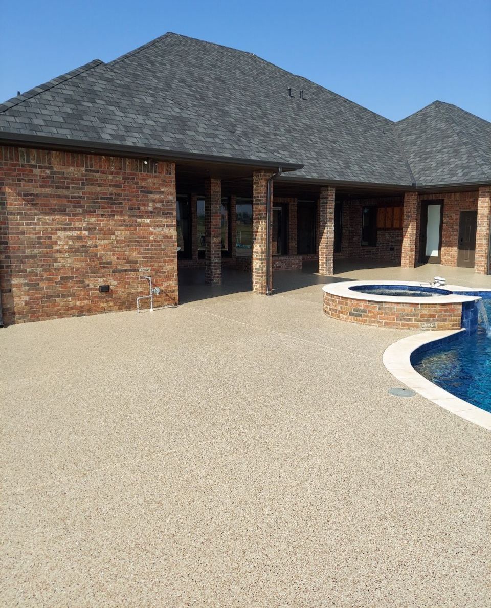 Patio & Pool Deck Coating with Pecan by Copperhead Coatings