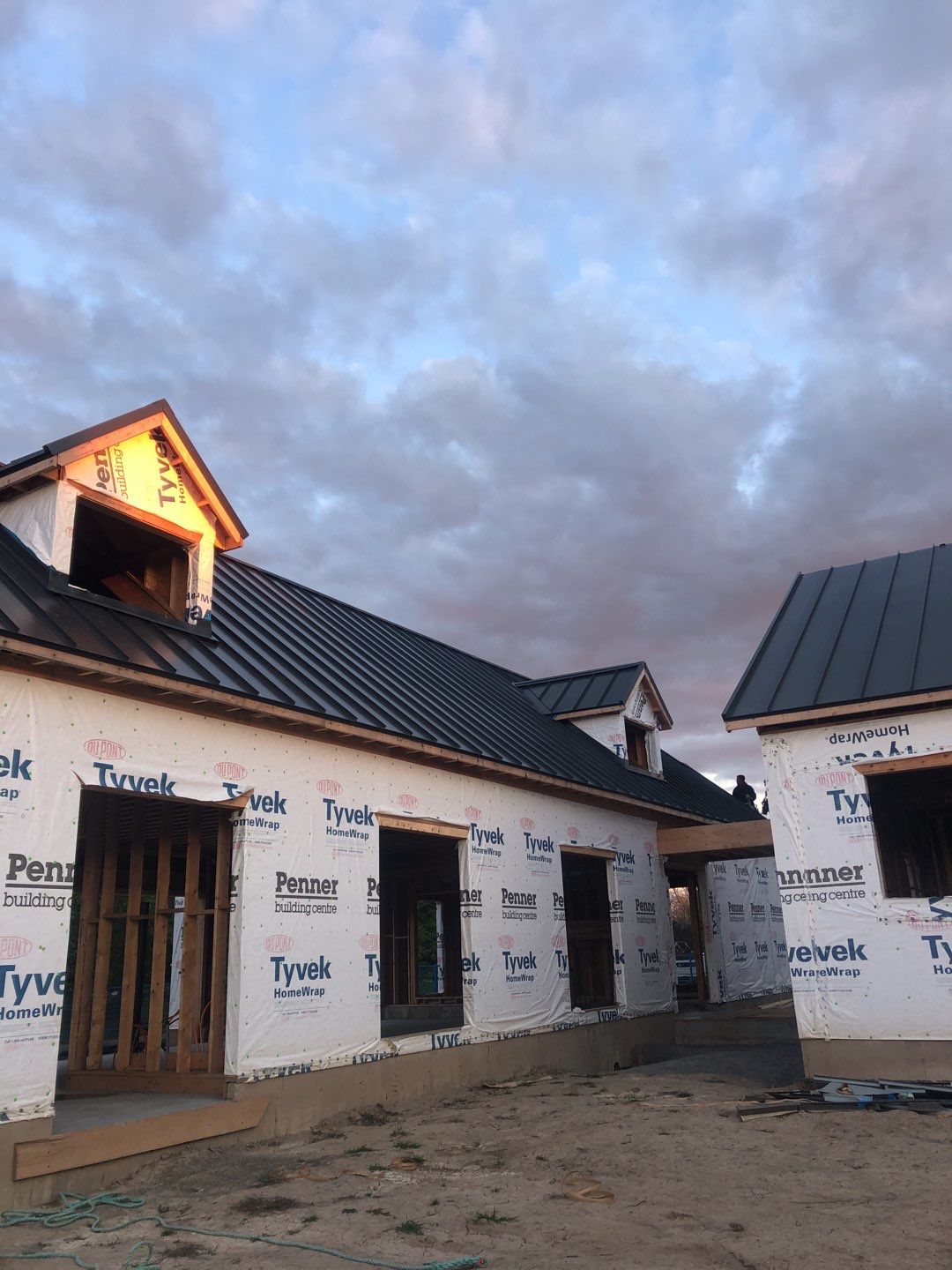 New Home Construction using 16" Standing Seam Panels by Jay Carter Roofing & Sheet Metal