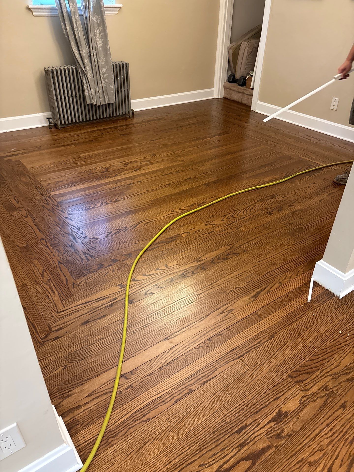 Custom Hardwood Floor Sanding and Dark Stain Refinishing in Fort Mitchell by Footprints Floors Kentucky