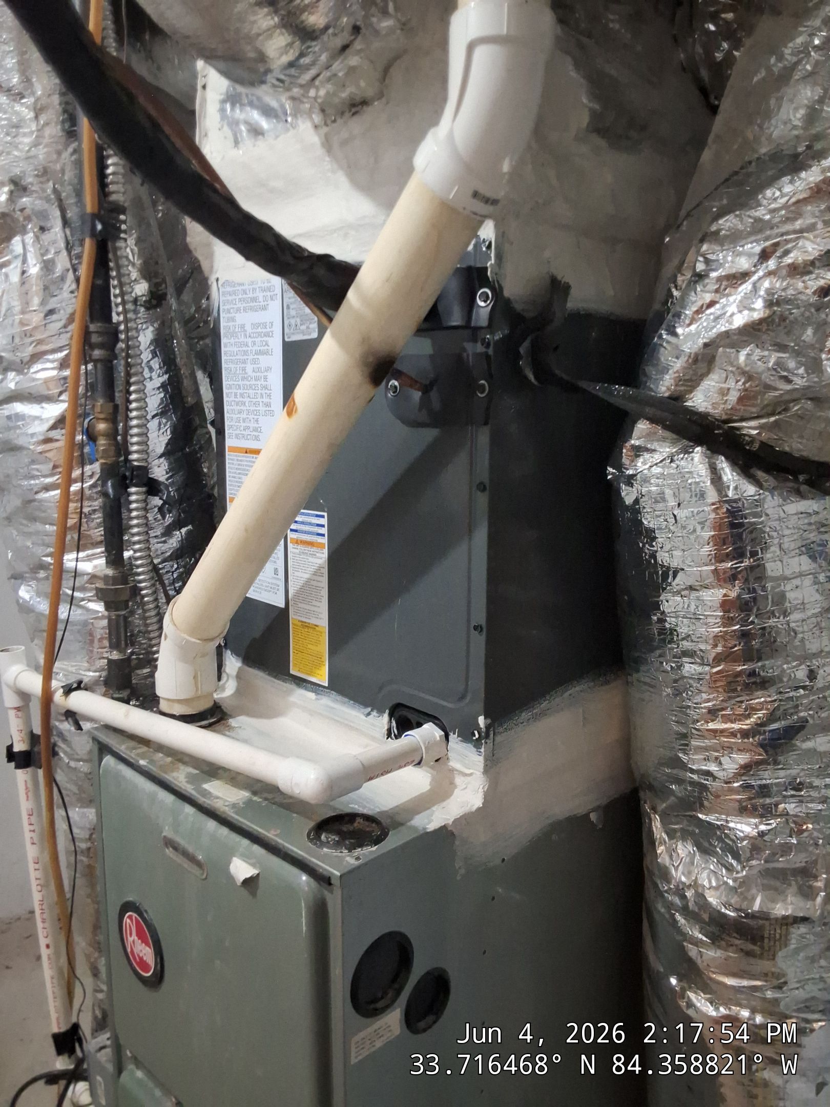 Atlanta HVAC System Upgrade with Goodman Condenser and Rheem Furnace by Veasey Mechanical Services 