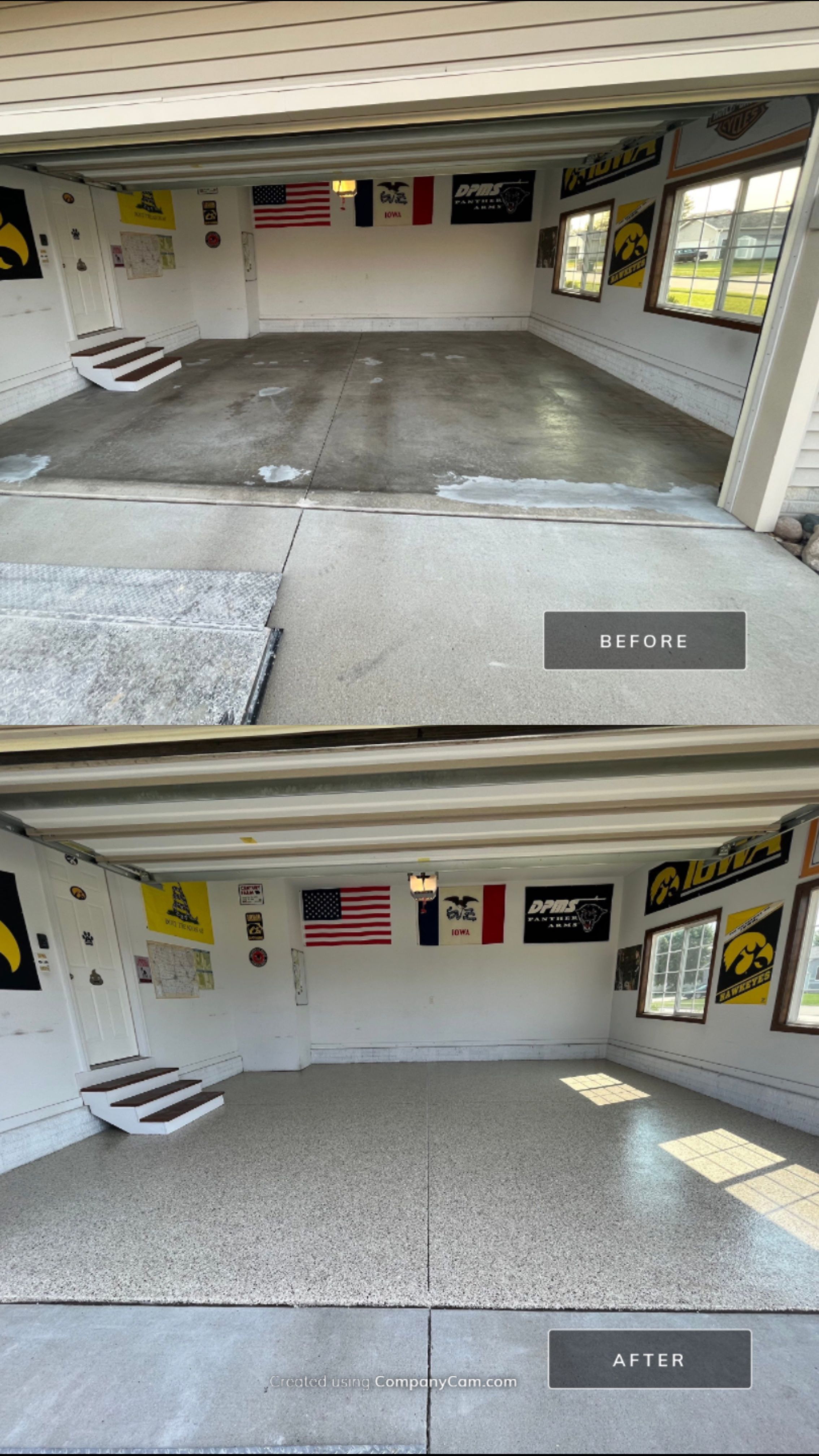 Bondurante Driftwood Garage Floor Coatings by Revival Concrete Coatings