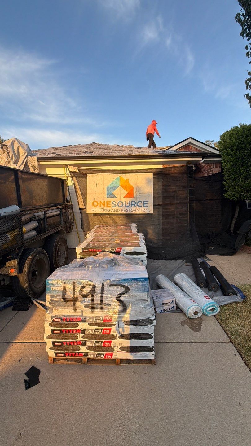 Residential Roofing Installation using TAMKO Titan Weathered Wood by OneSource Roofing and Restoration