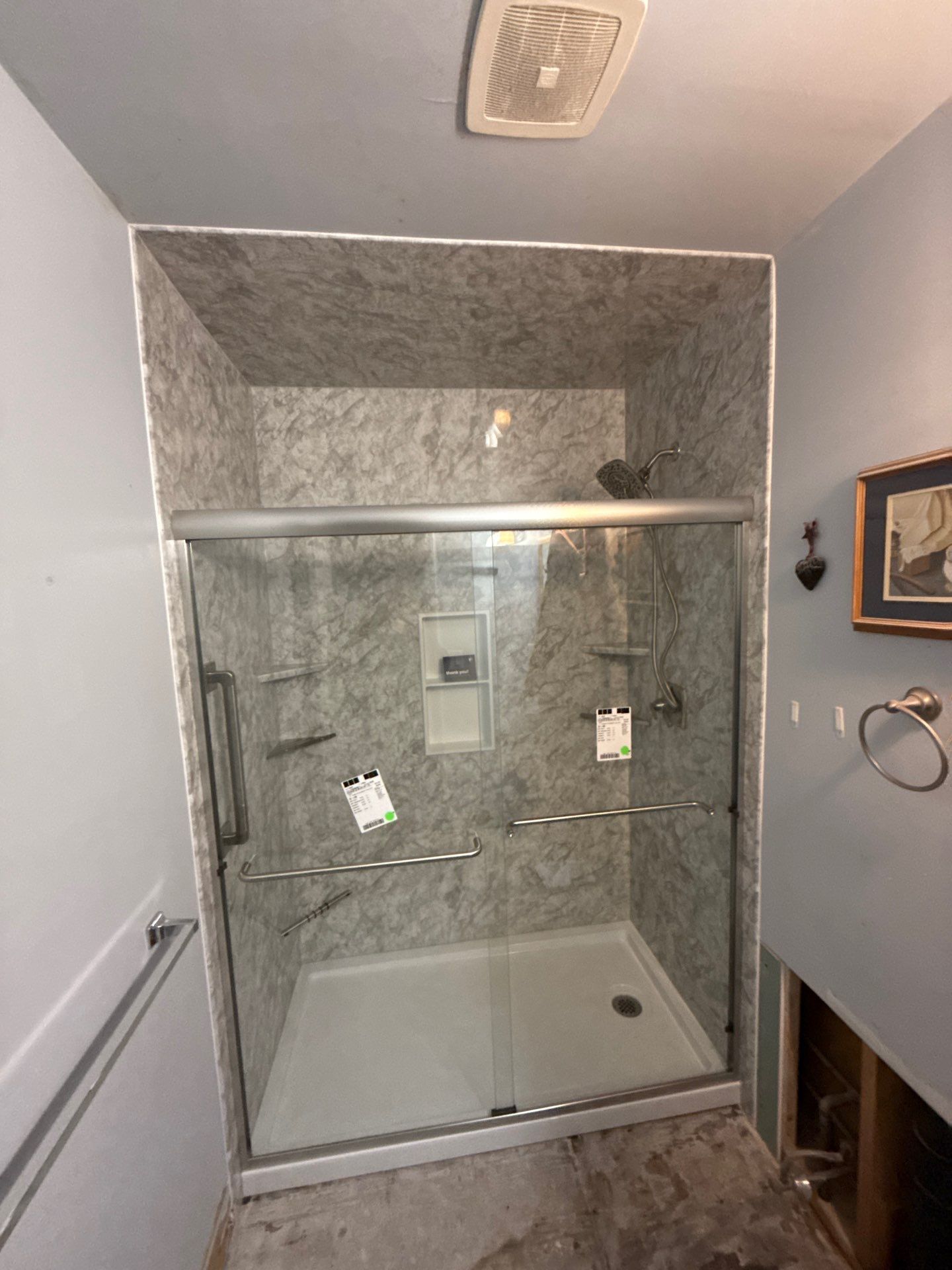 Tub to Walk-In Shower Conversion in Naugatuck, CT by Yankee Home Improvement