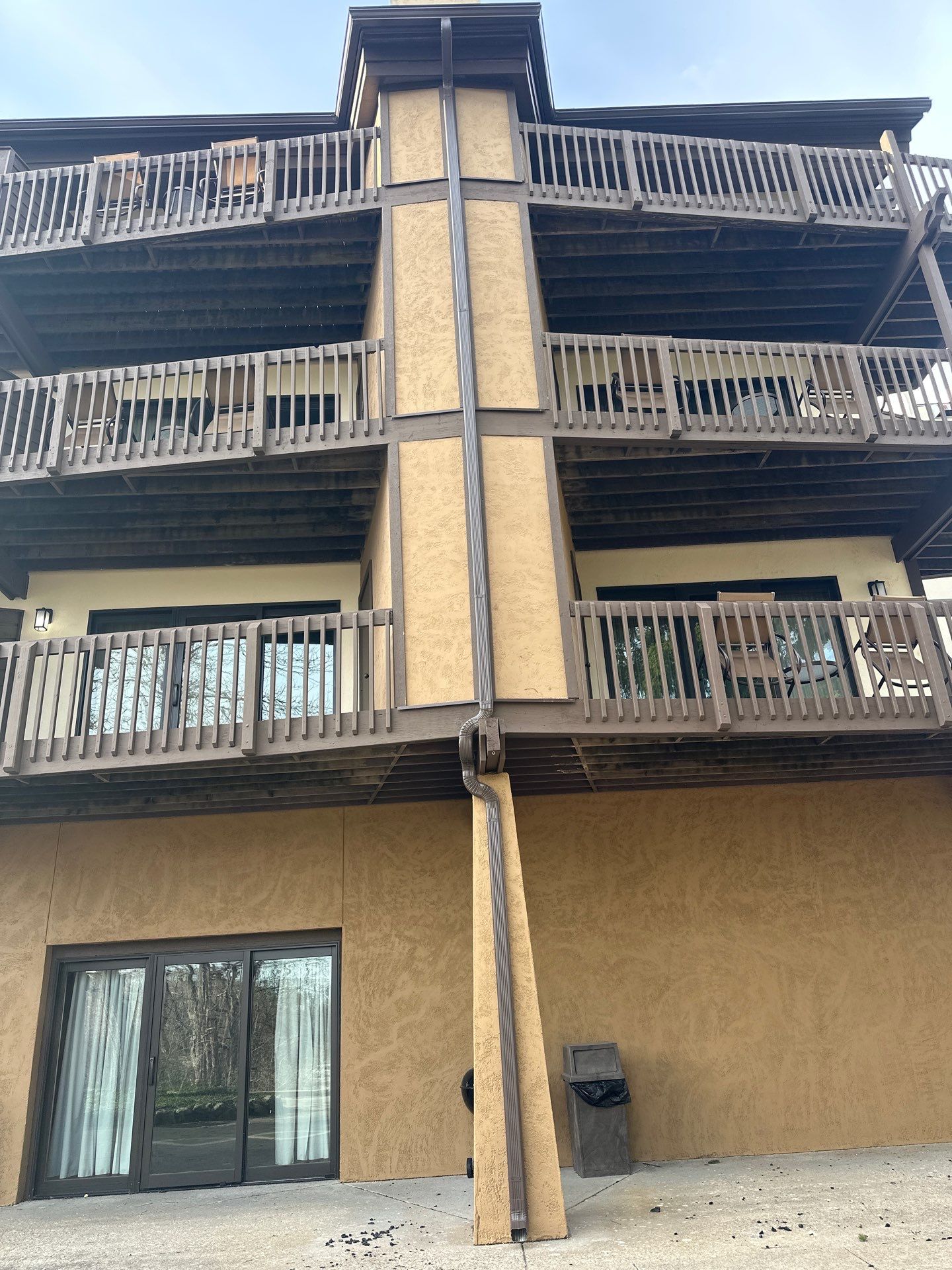 Gutter and Gutter Helmet Installation for Harbor Springs Hotel by Rainbow Seamless Systems