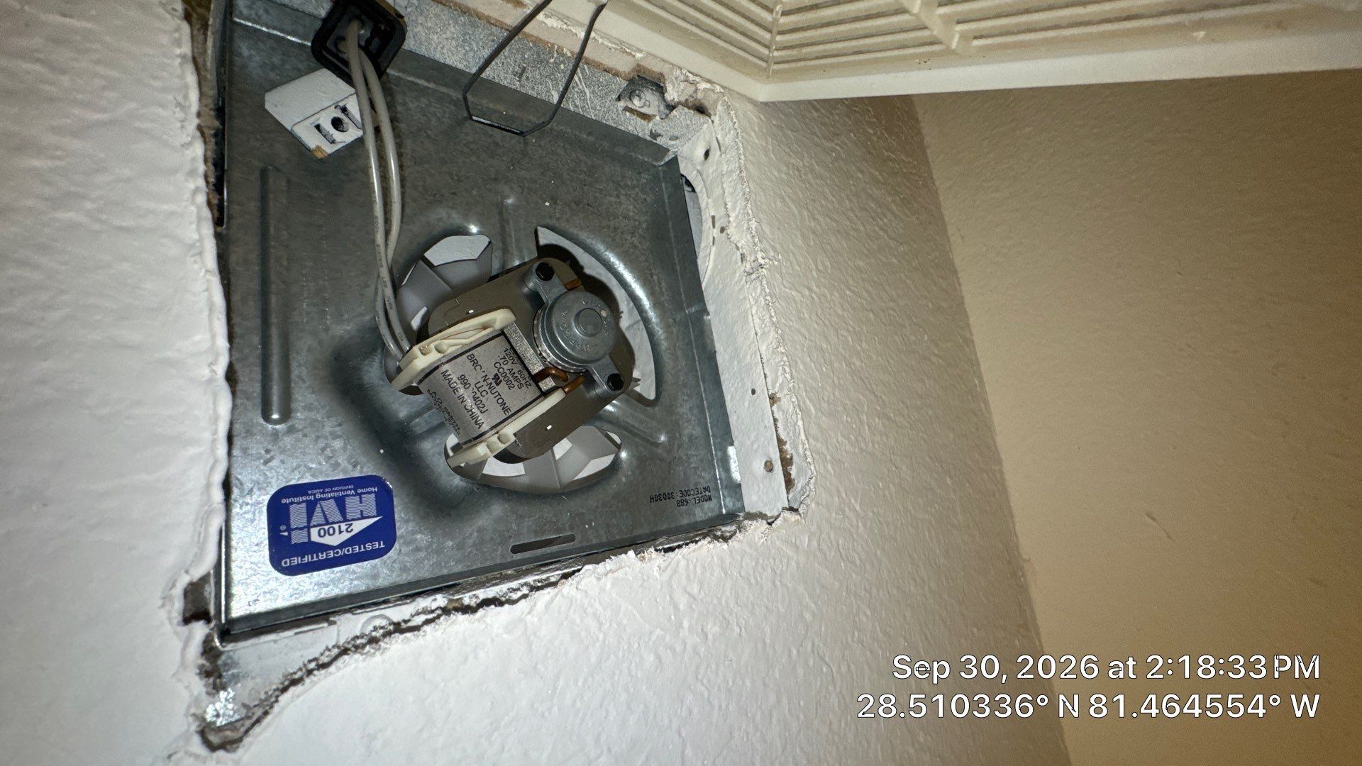 Bath Fan Exhaust Cleaning in Orlando by Hygienic Air, Inc