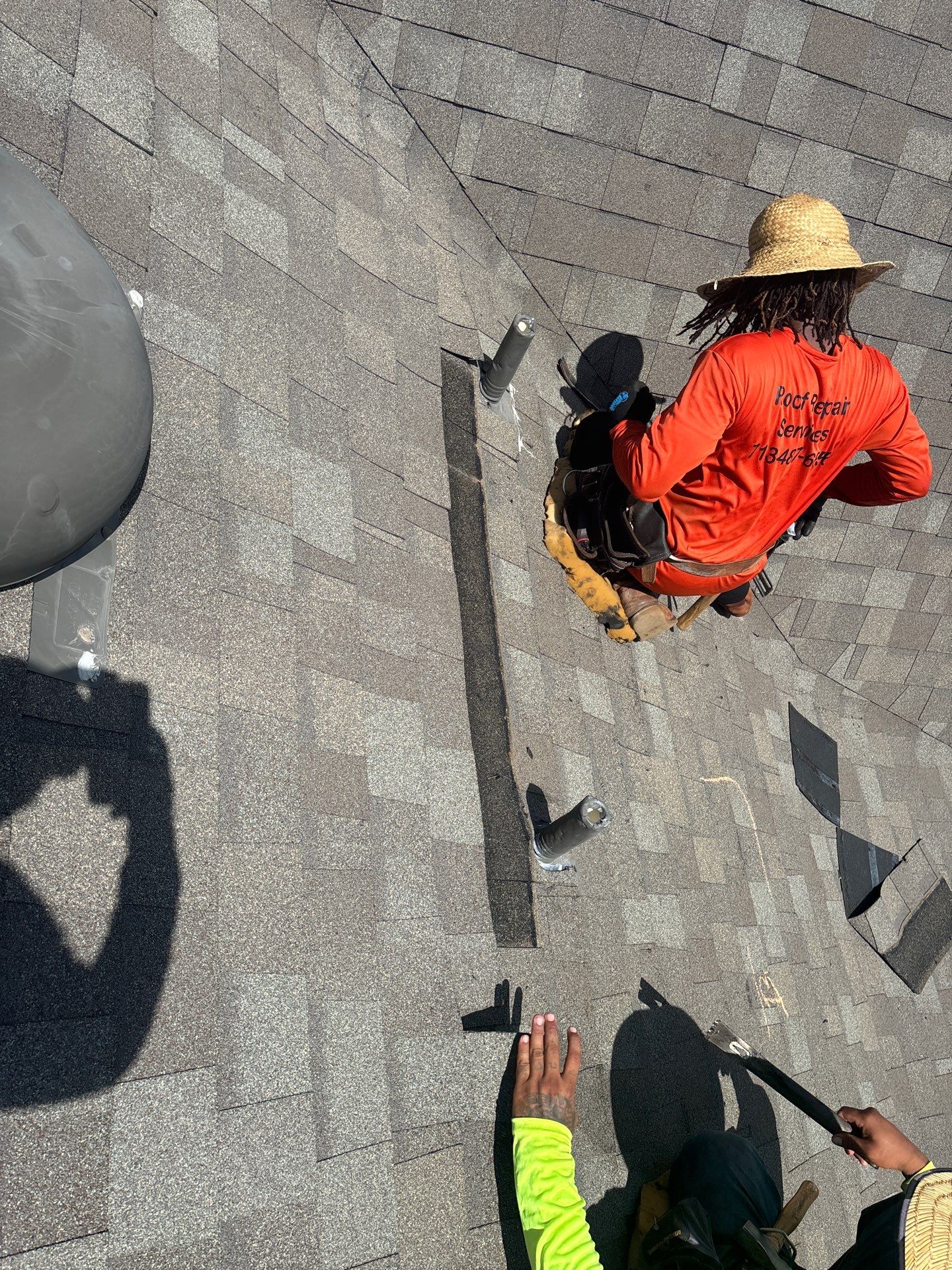 Hail Damage using Owen's Corning Duration (Lifetime) Shingles by Roof Repair Company
