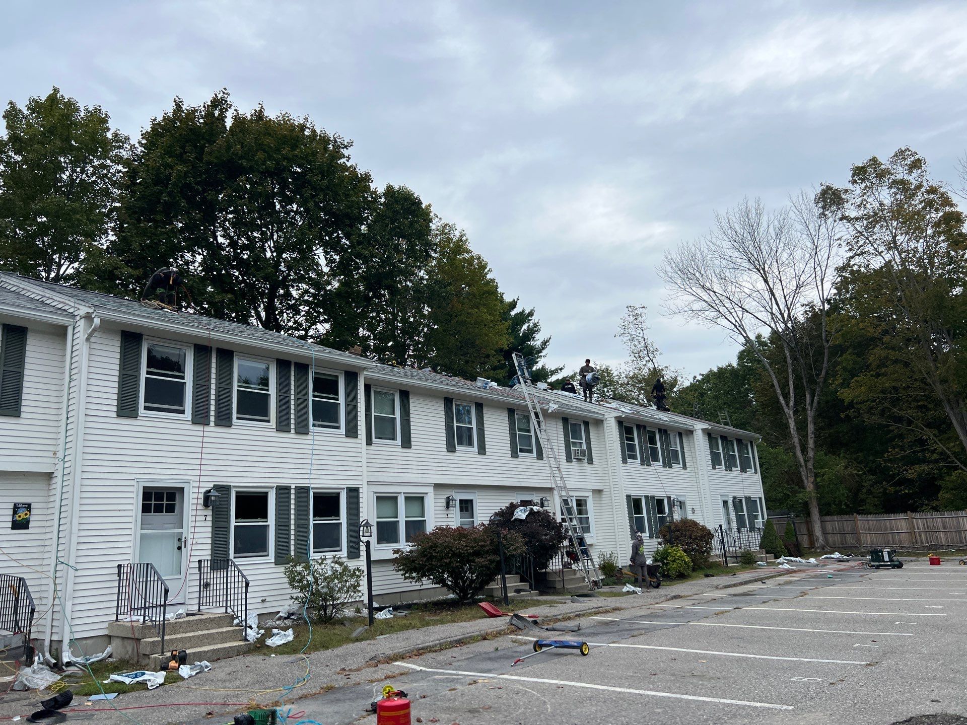 Multi-Unit Townhouse Asphalt Roofing Replacement in Saco by Tall pine roofing