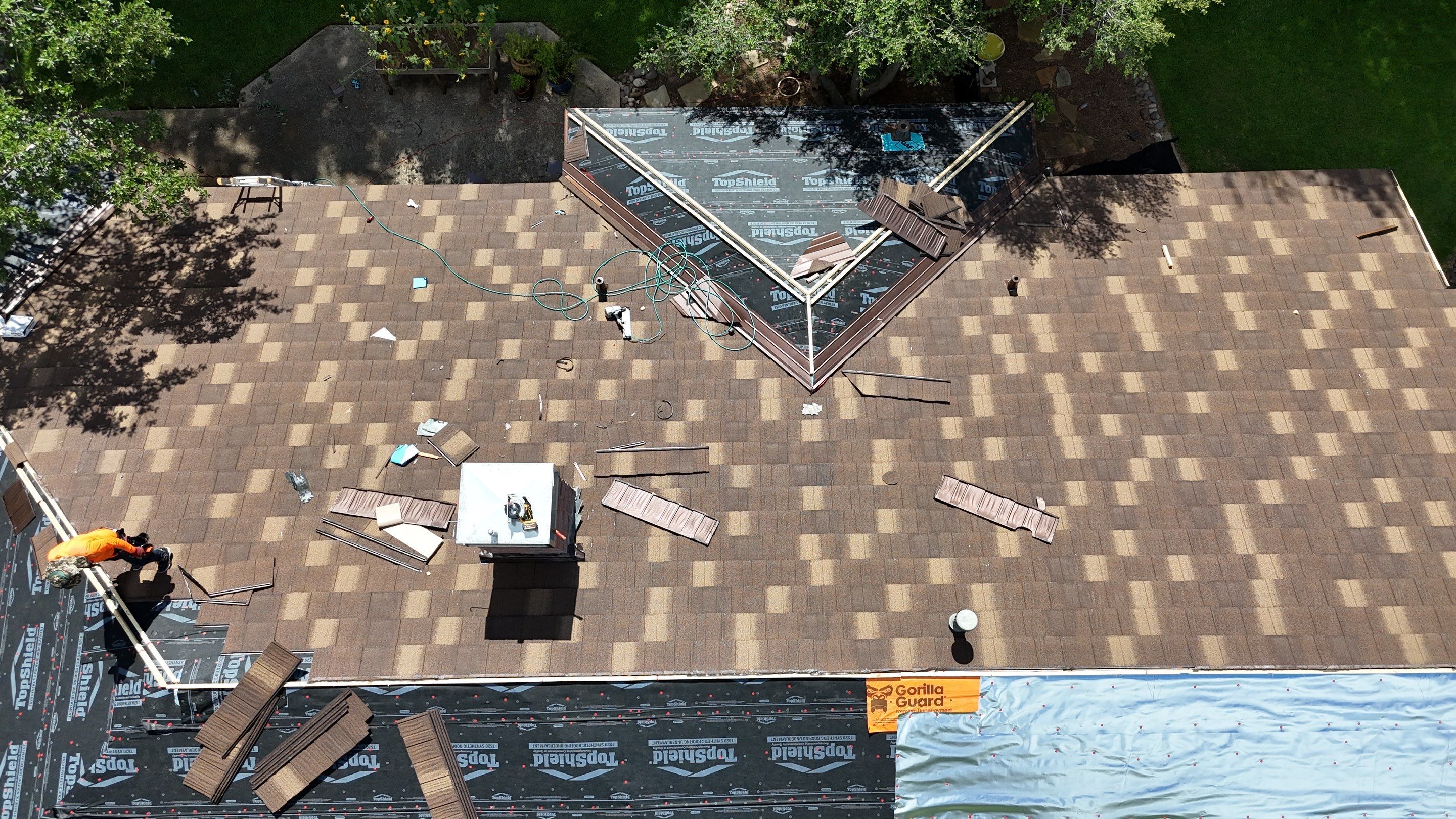 Decra Shake XD Install and Full General Contracting project in one of Arlington's beautiful communities by First United Roofing & Construction